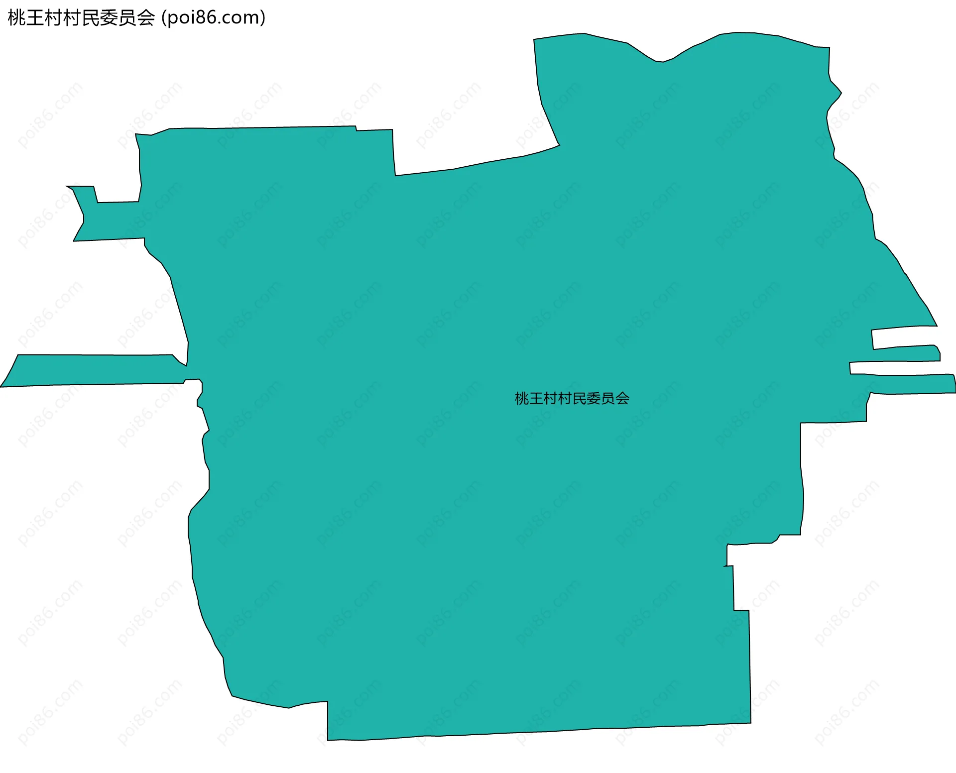 桃王村村民委员会边界地图