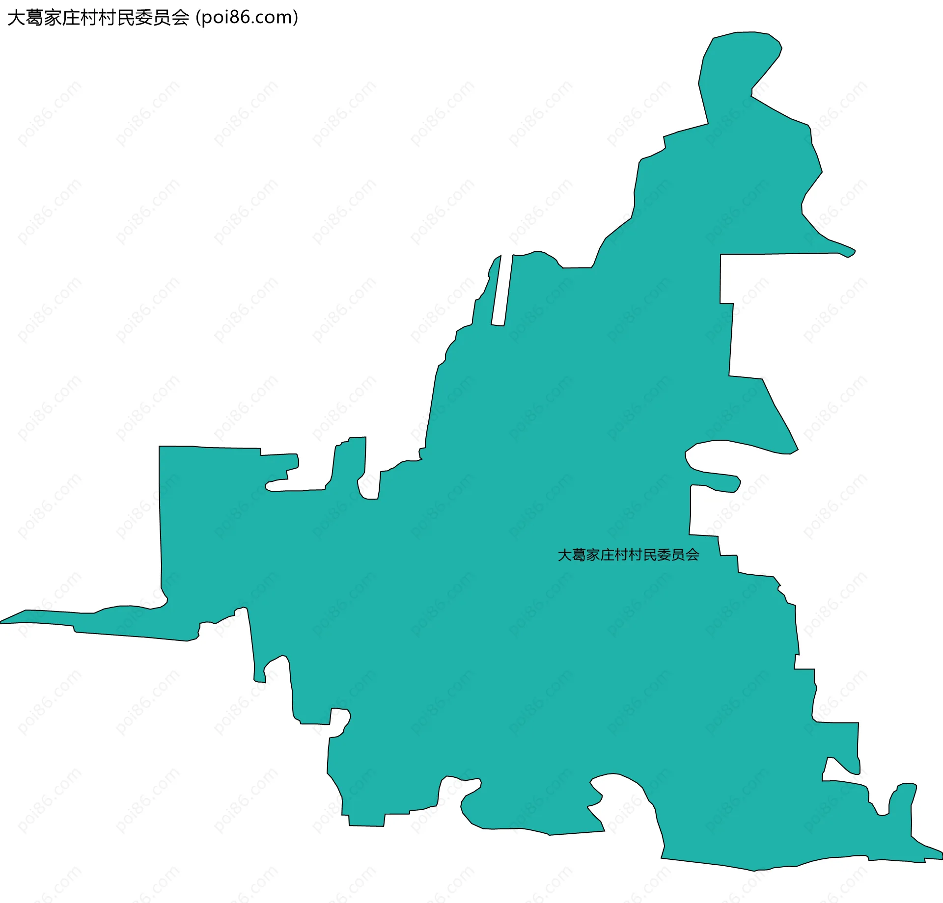 大葛家庄村村民委员会边界地图