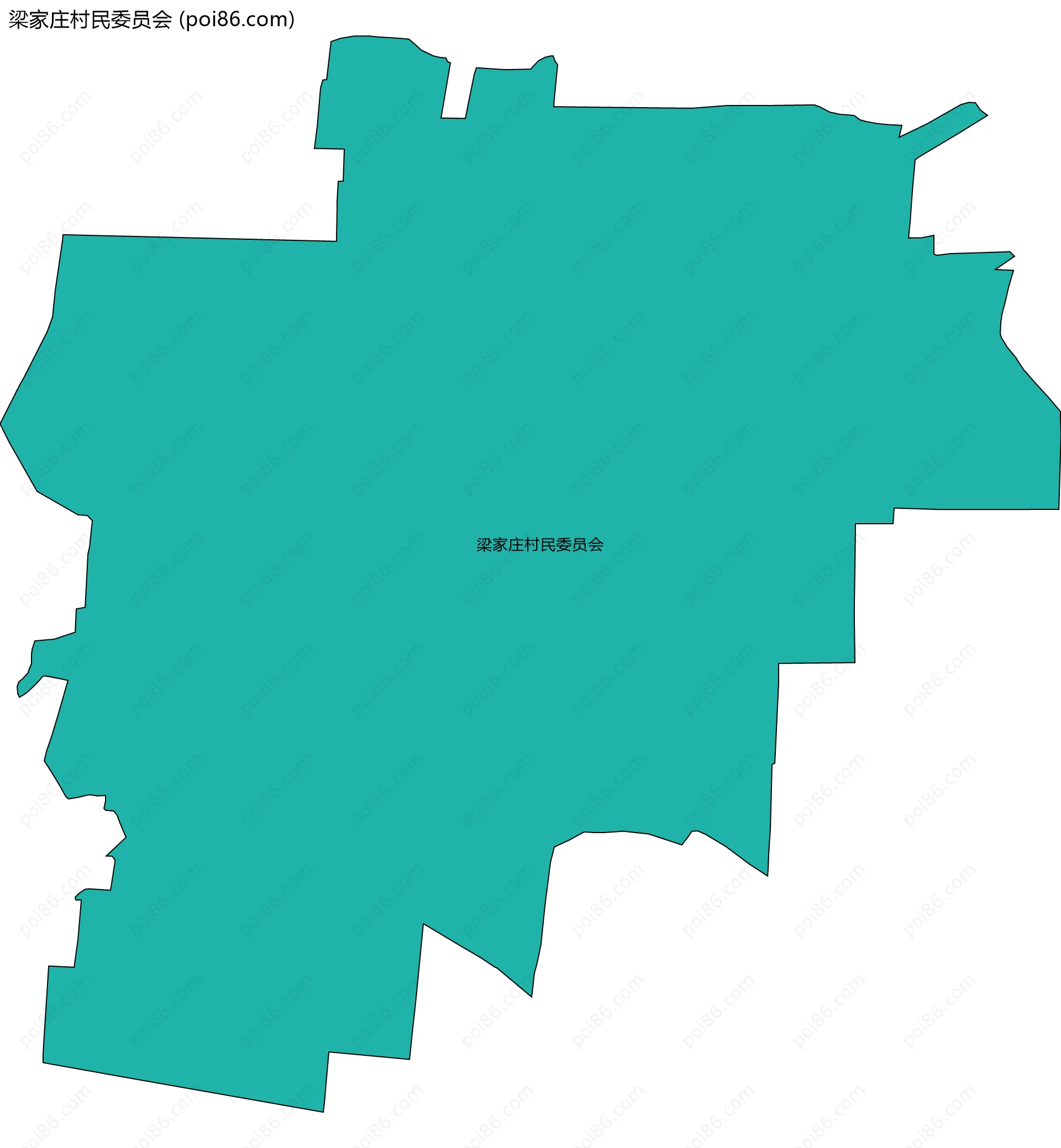 梁家庄村民委员会边界地图