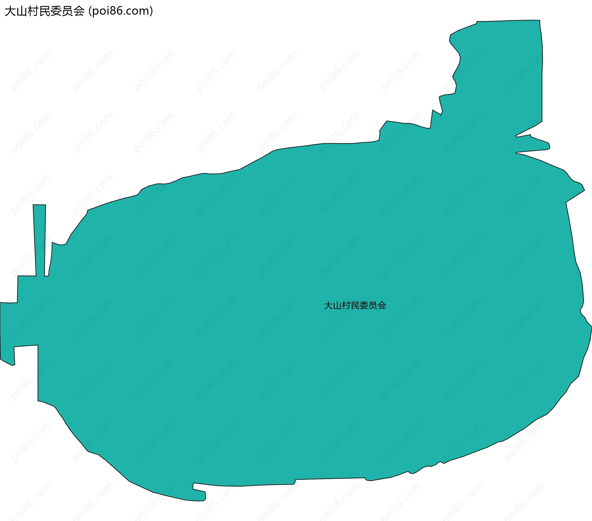 大山村民委员会边界地图