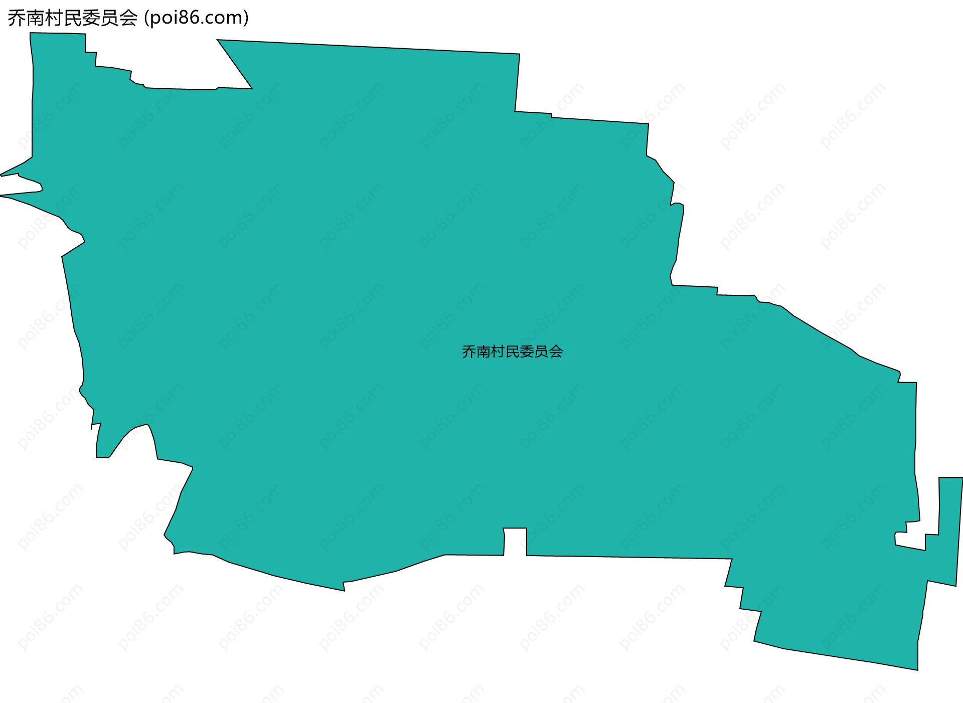 乔南村民委员会边界地图