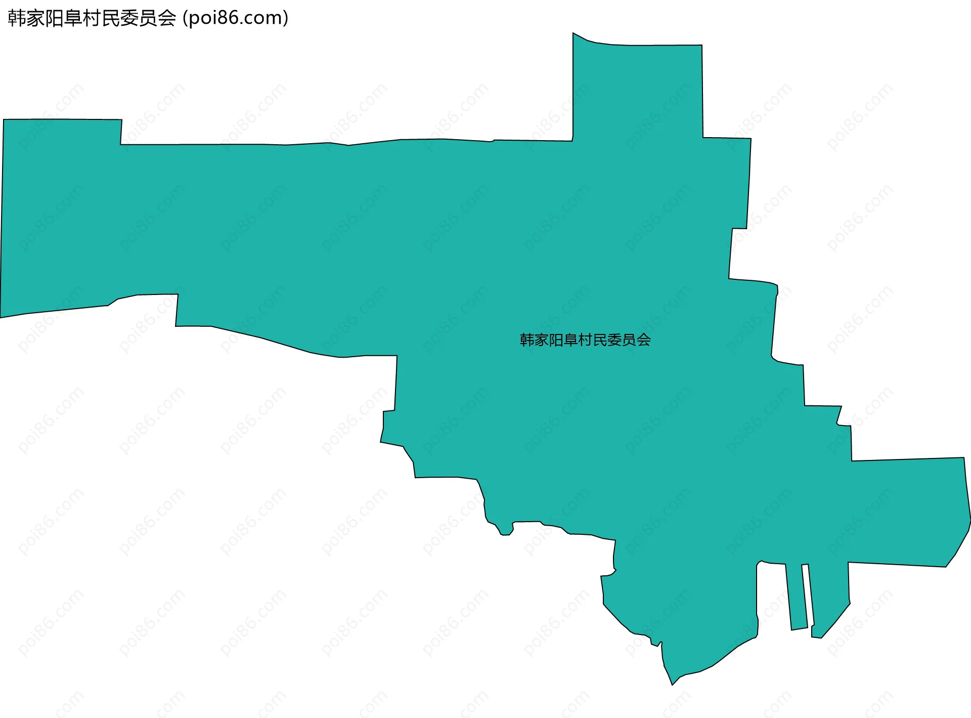韩家阳阜村民委员会边界地图