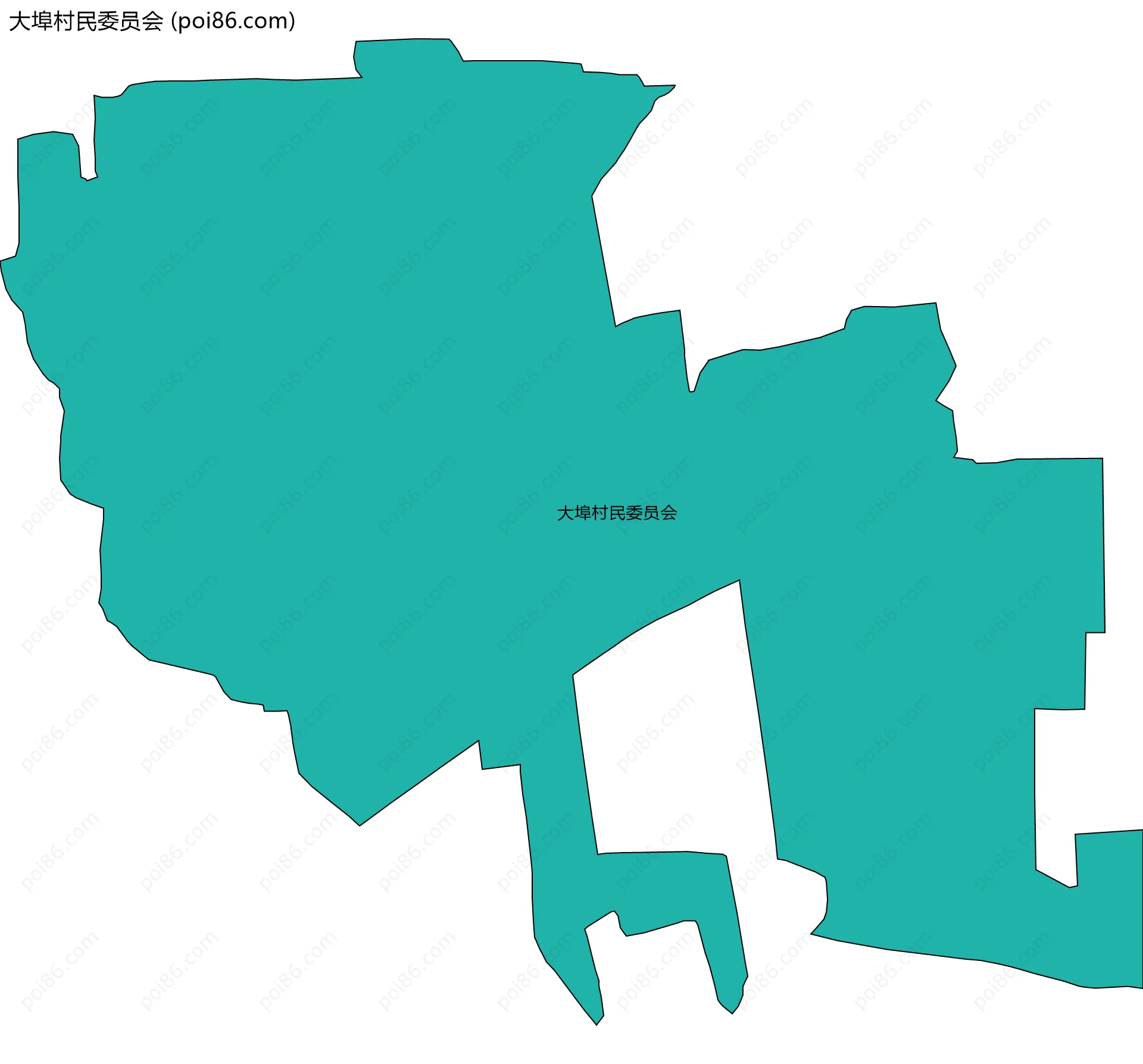 大埠村民委员会边界地图