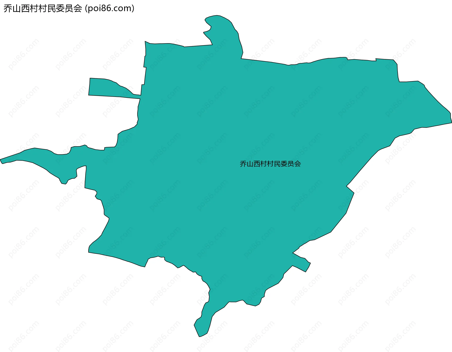 乔山西村村民委员会边界地图
