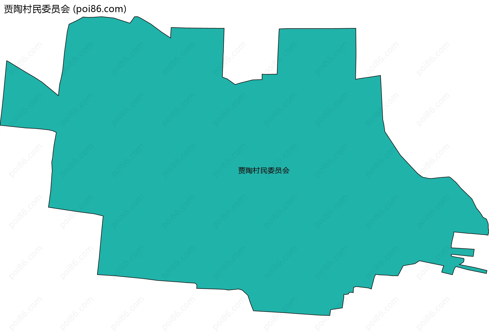 贾陶村民委员会边界地图
