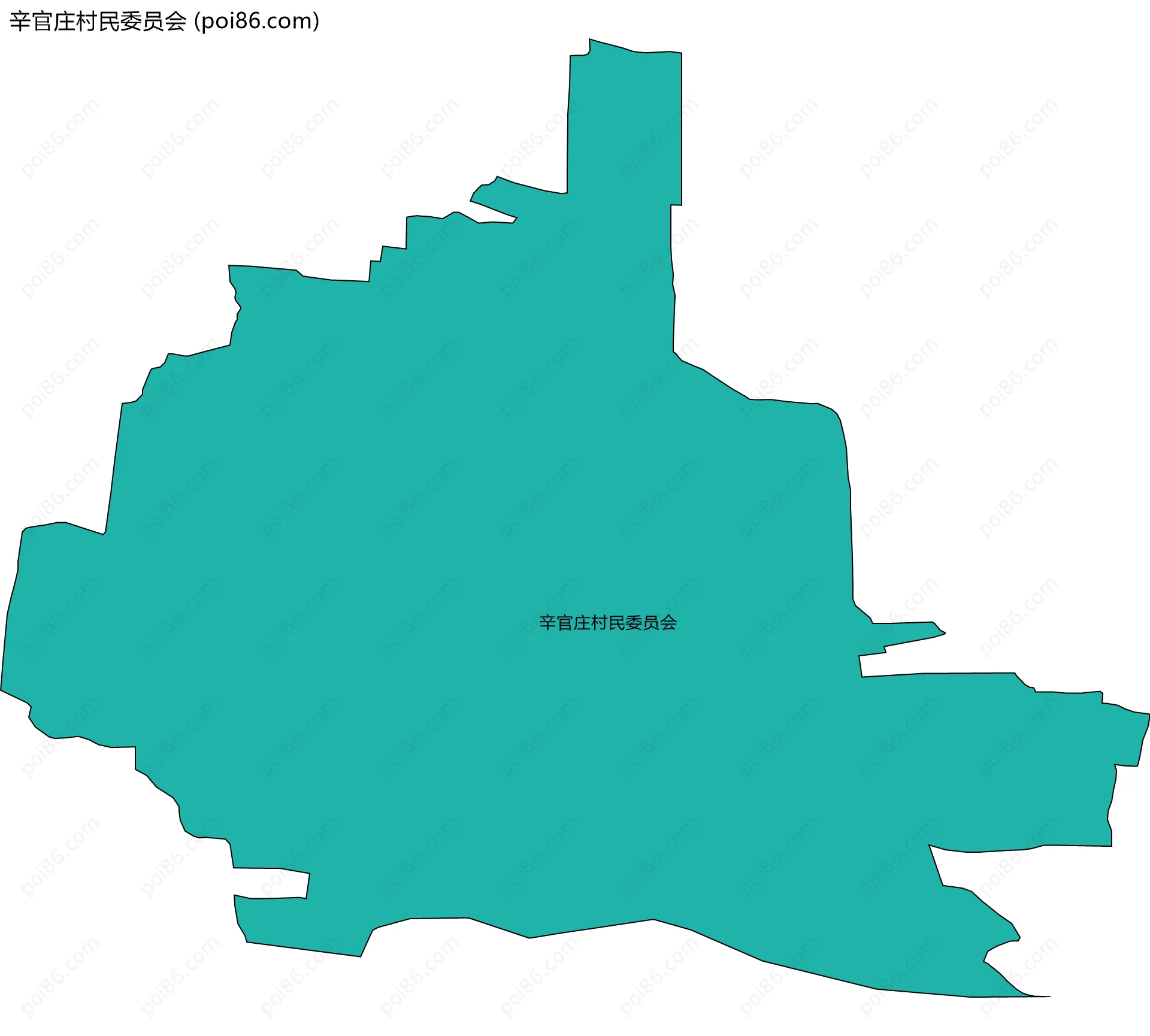 辛官庄村民委员会边界地图