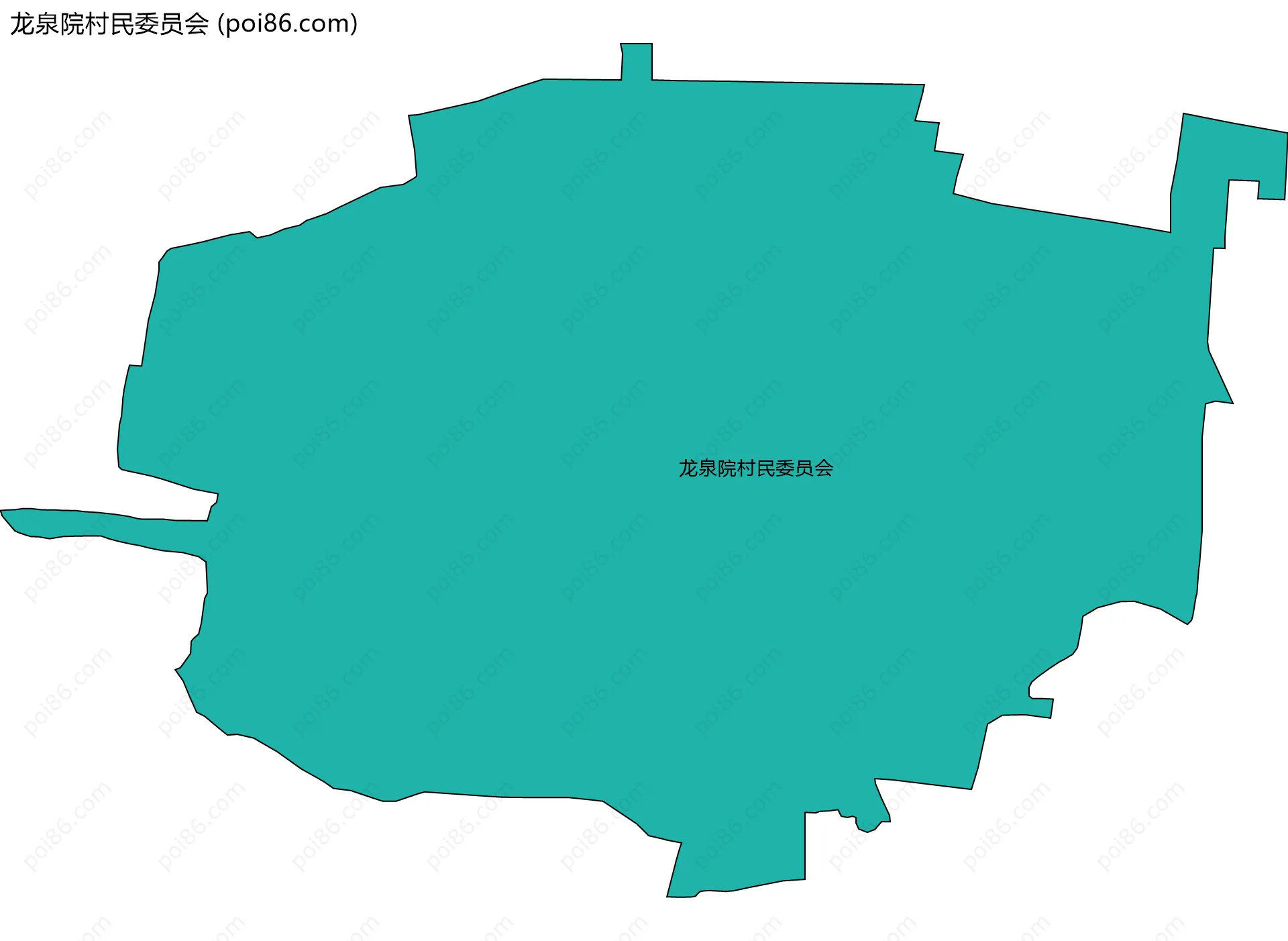 龙泉院村民委员会边界地图