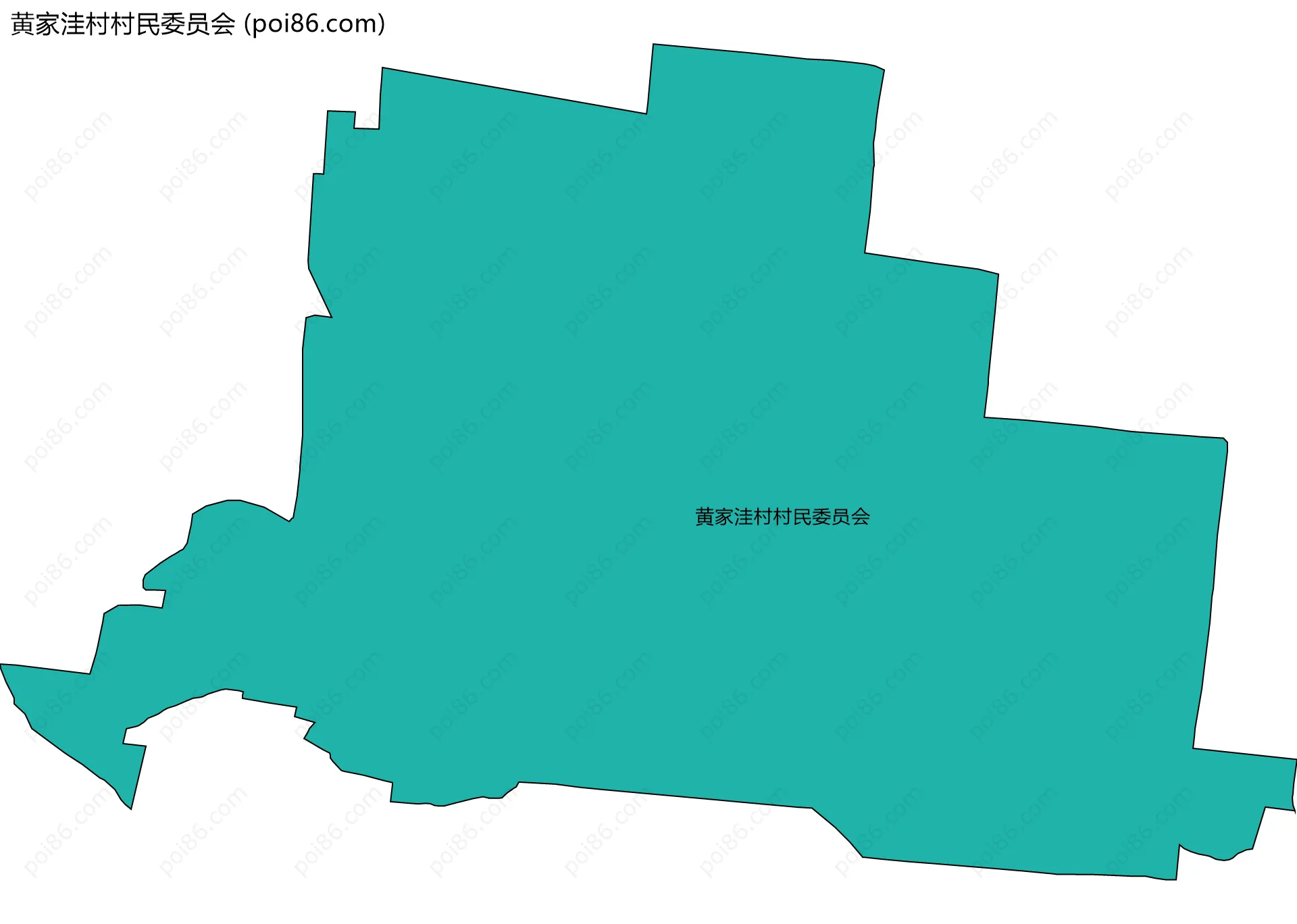 黄家洼村村民委员会边界地图