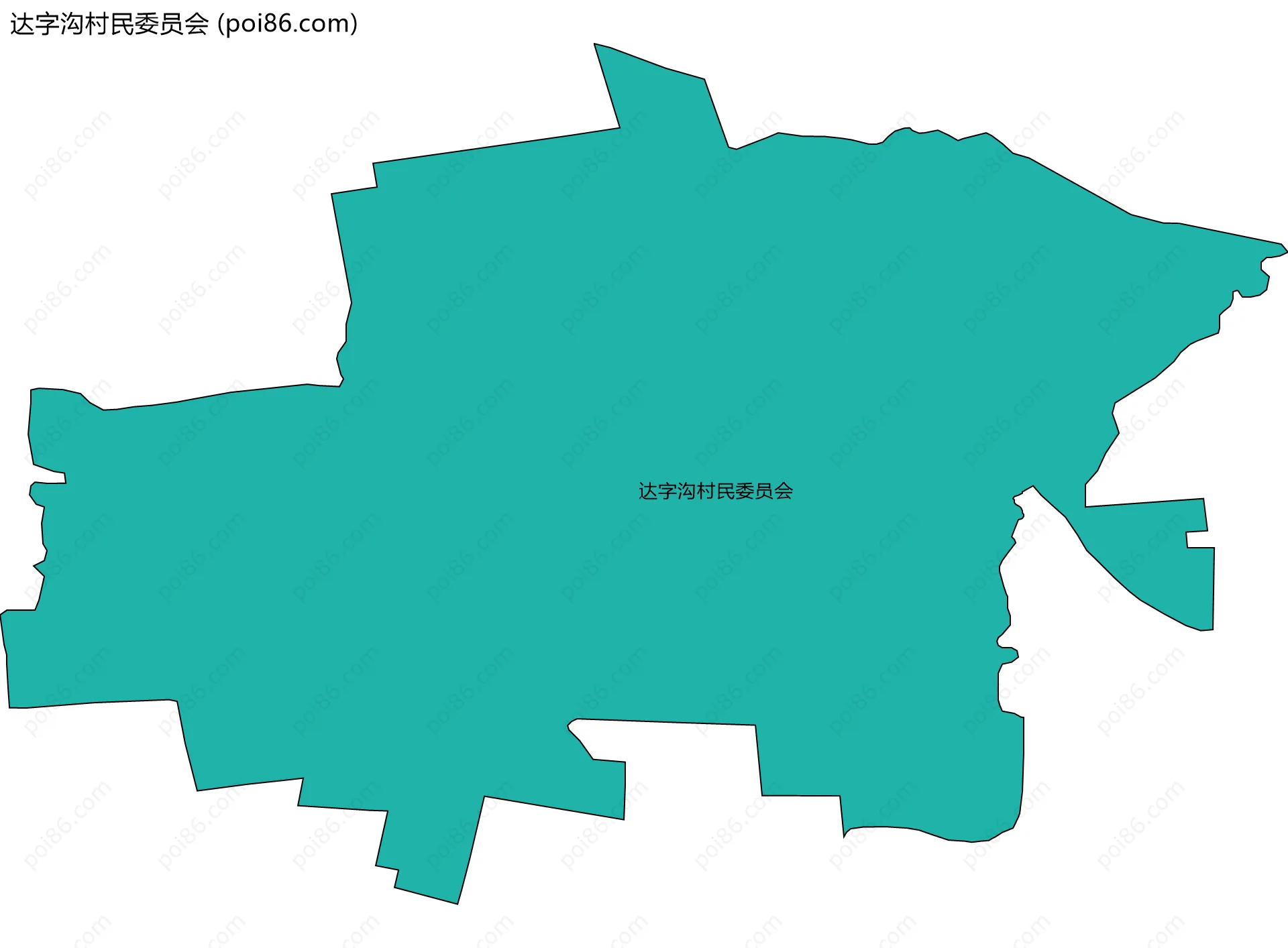 达字沟村民委员会边界地图