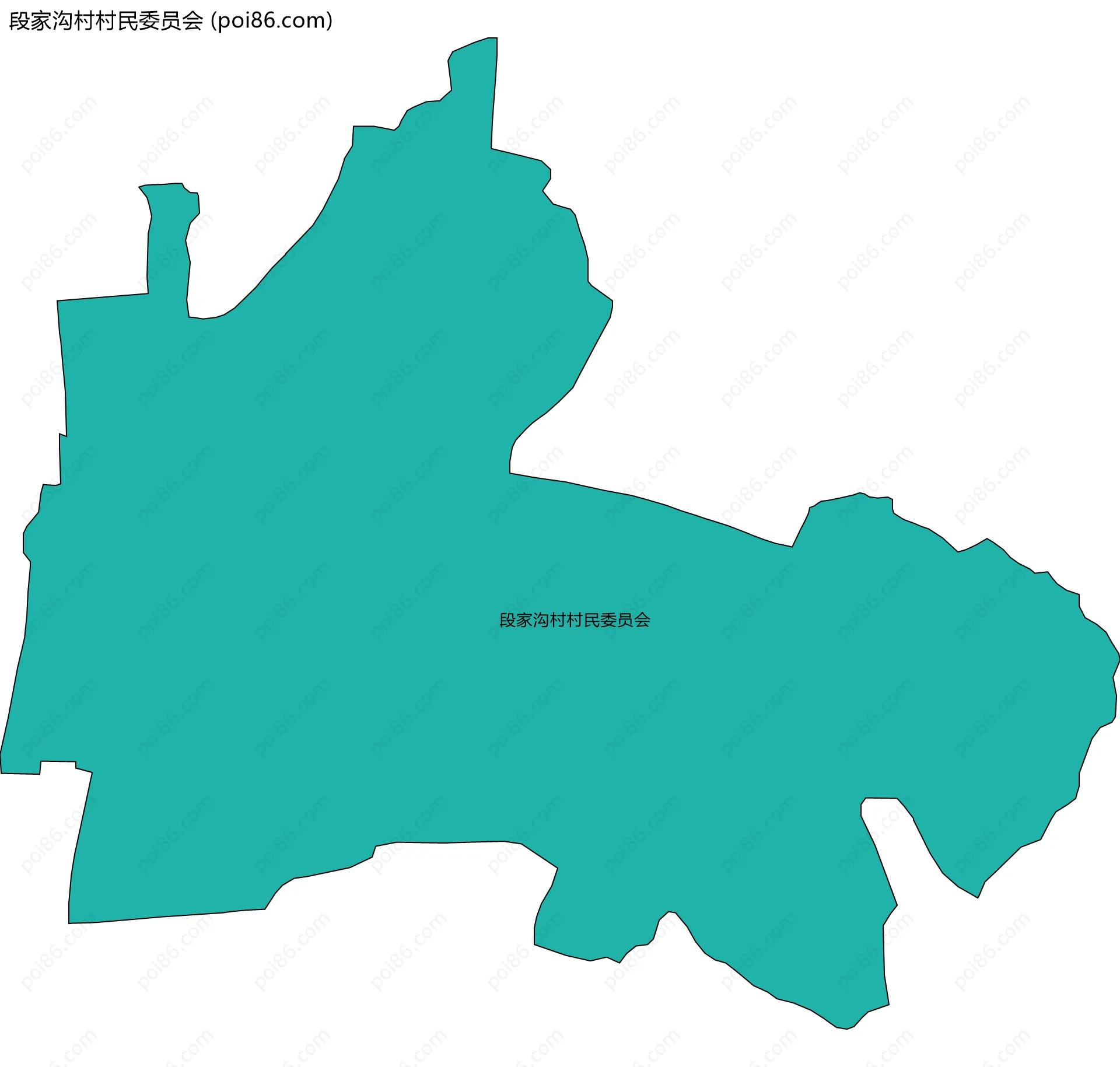 段家沟村村民委员会边界地图