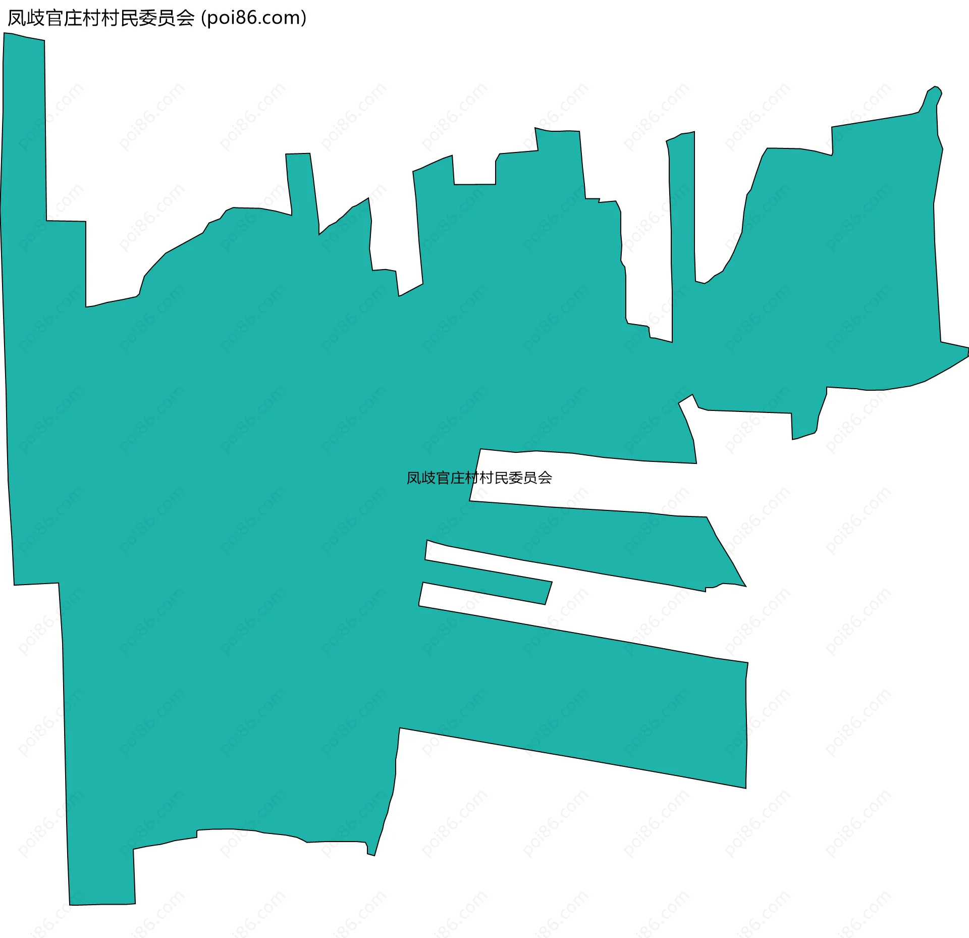 凤歧官庄村村民委员会边界地图