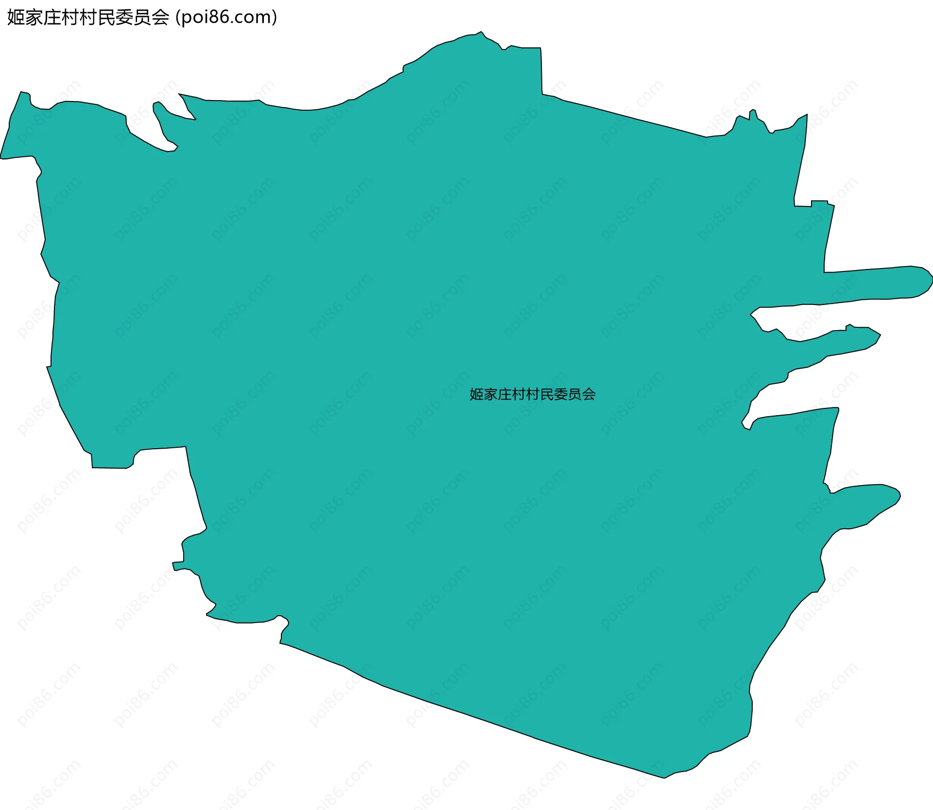 姬家庄村村民委员会边界地图