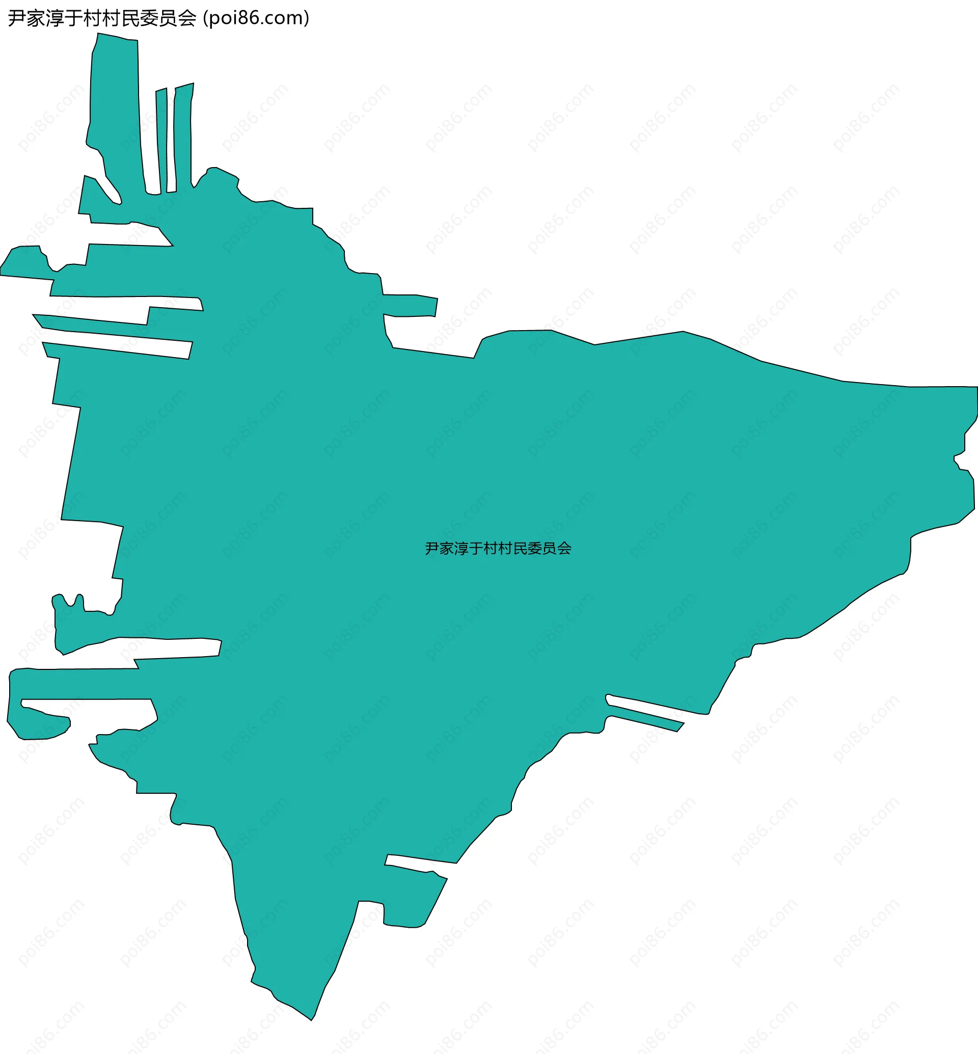 尹家淳于村村民委员会边界地图