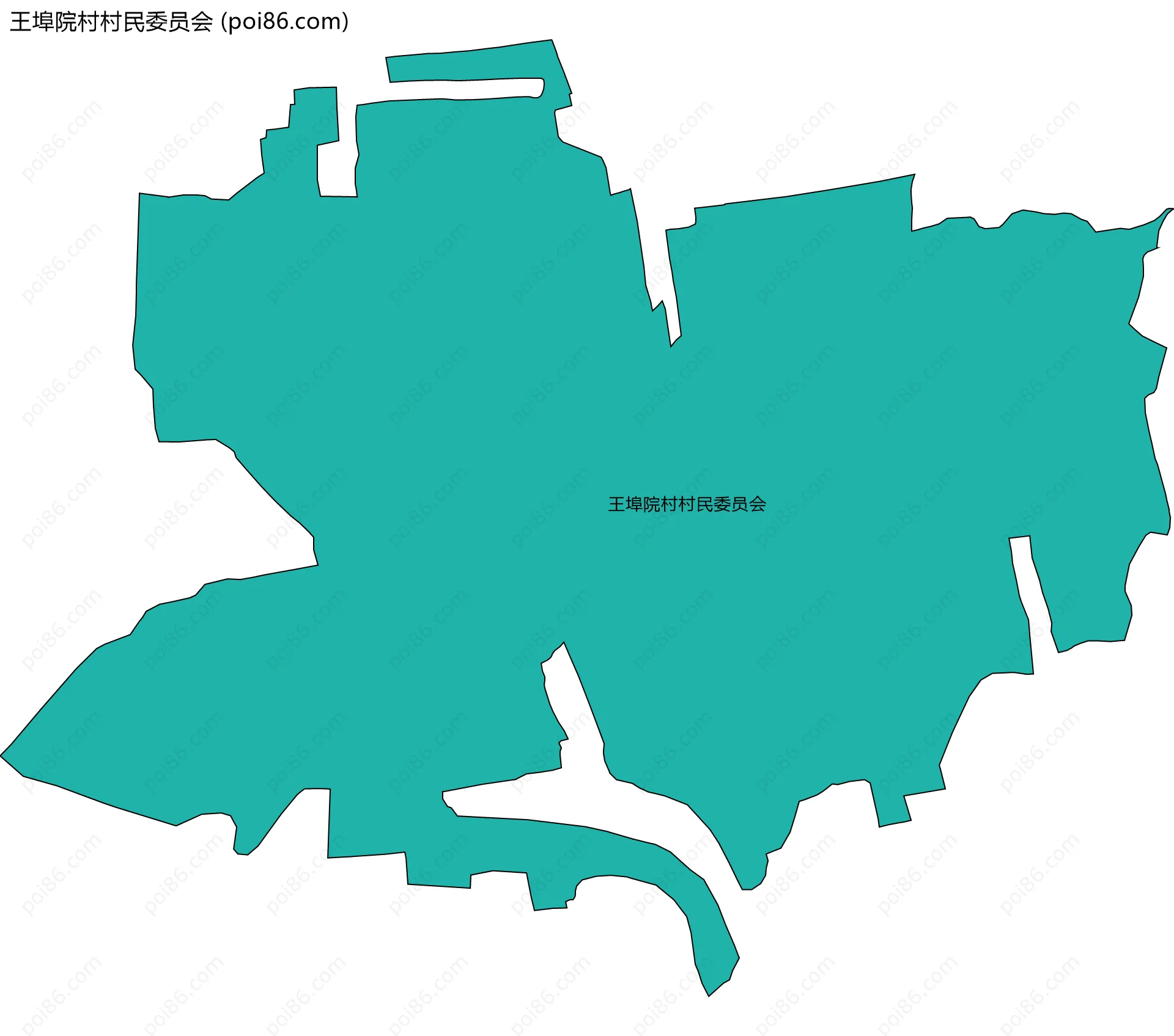 王埠院村村民委员会边界地图