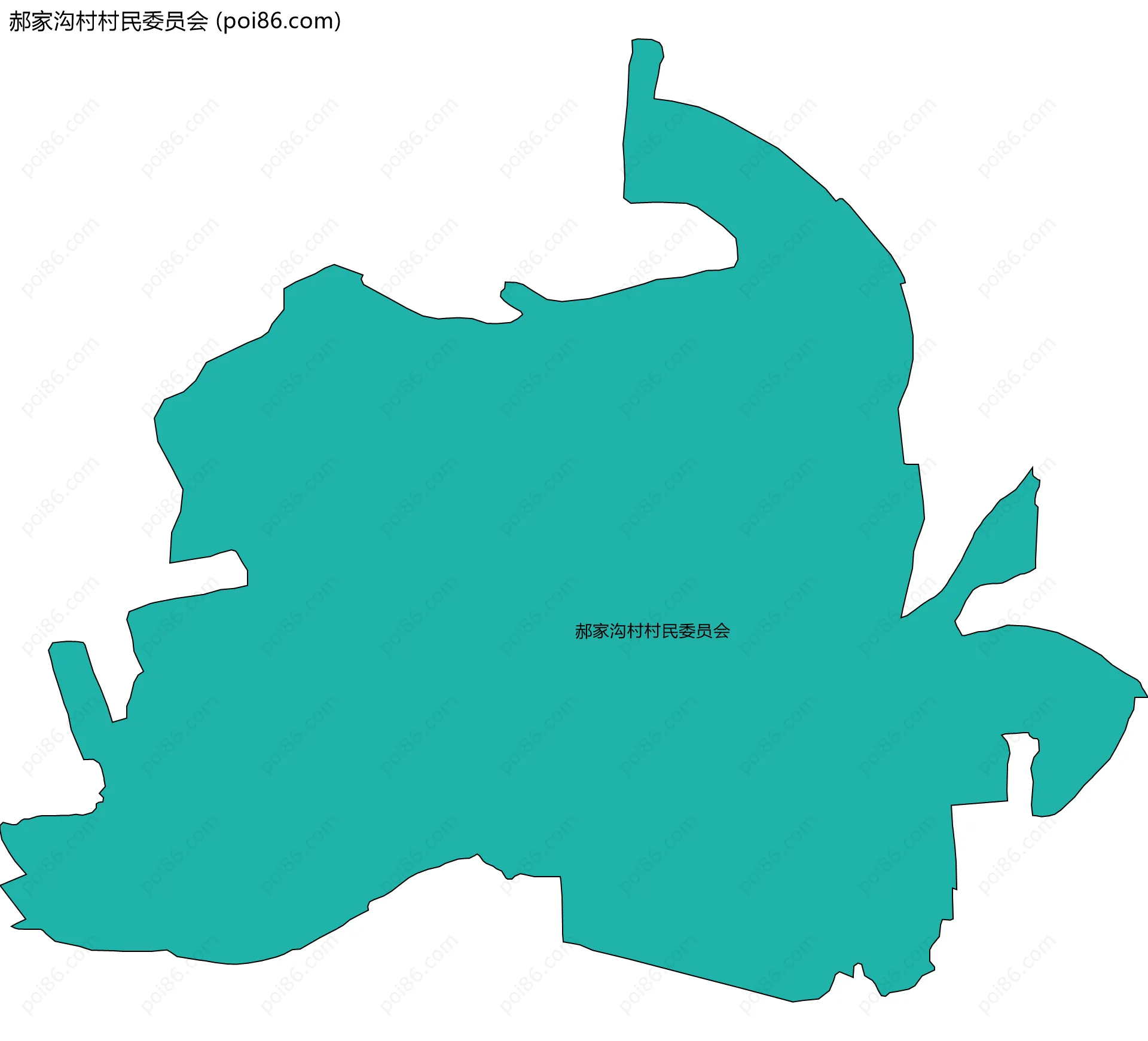 郝家沟村村民委员会边界地图