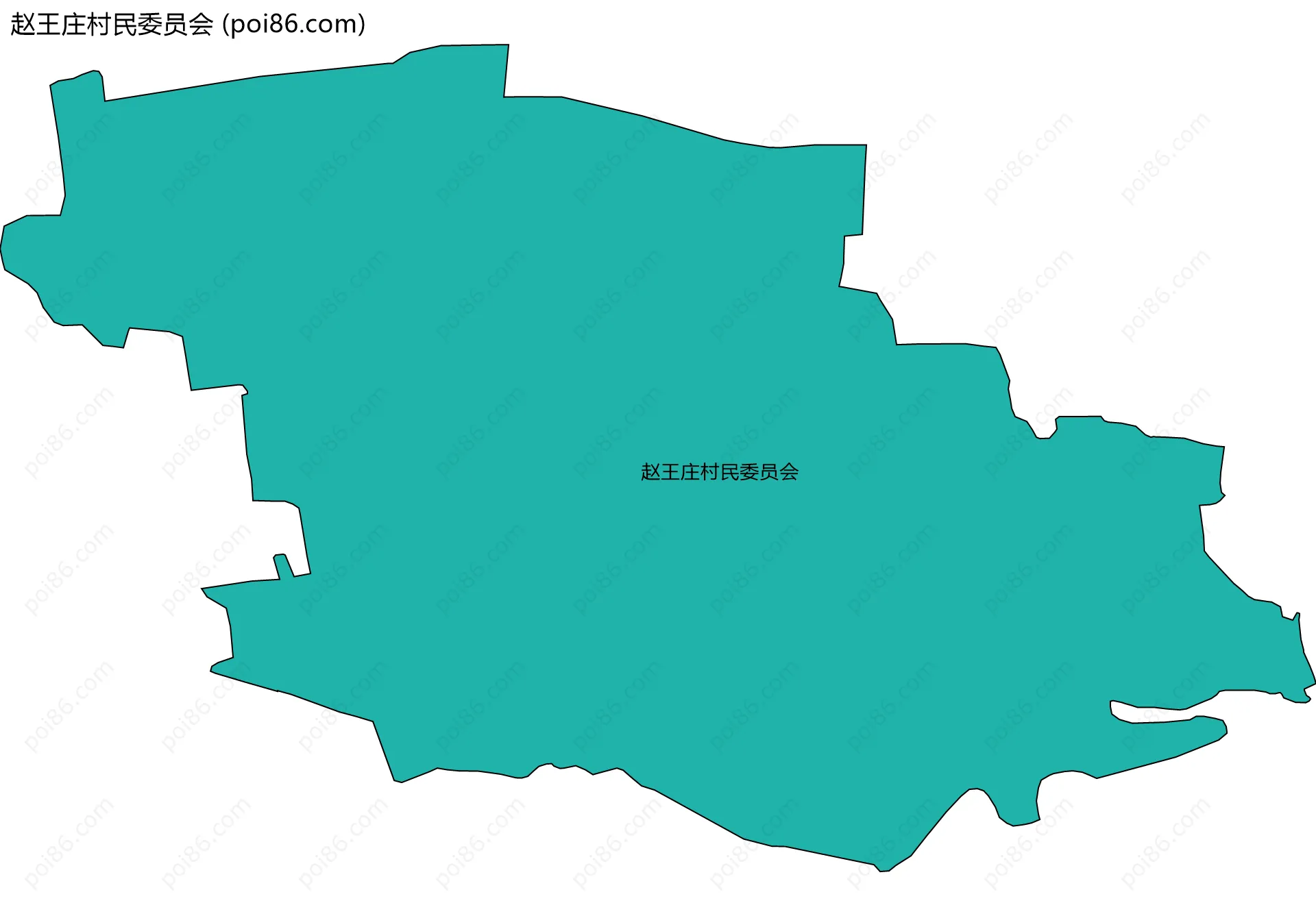 赵王庄村民委员会边界地图