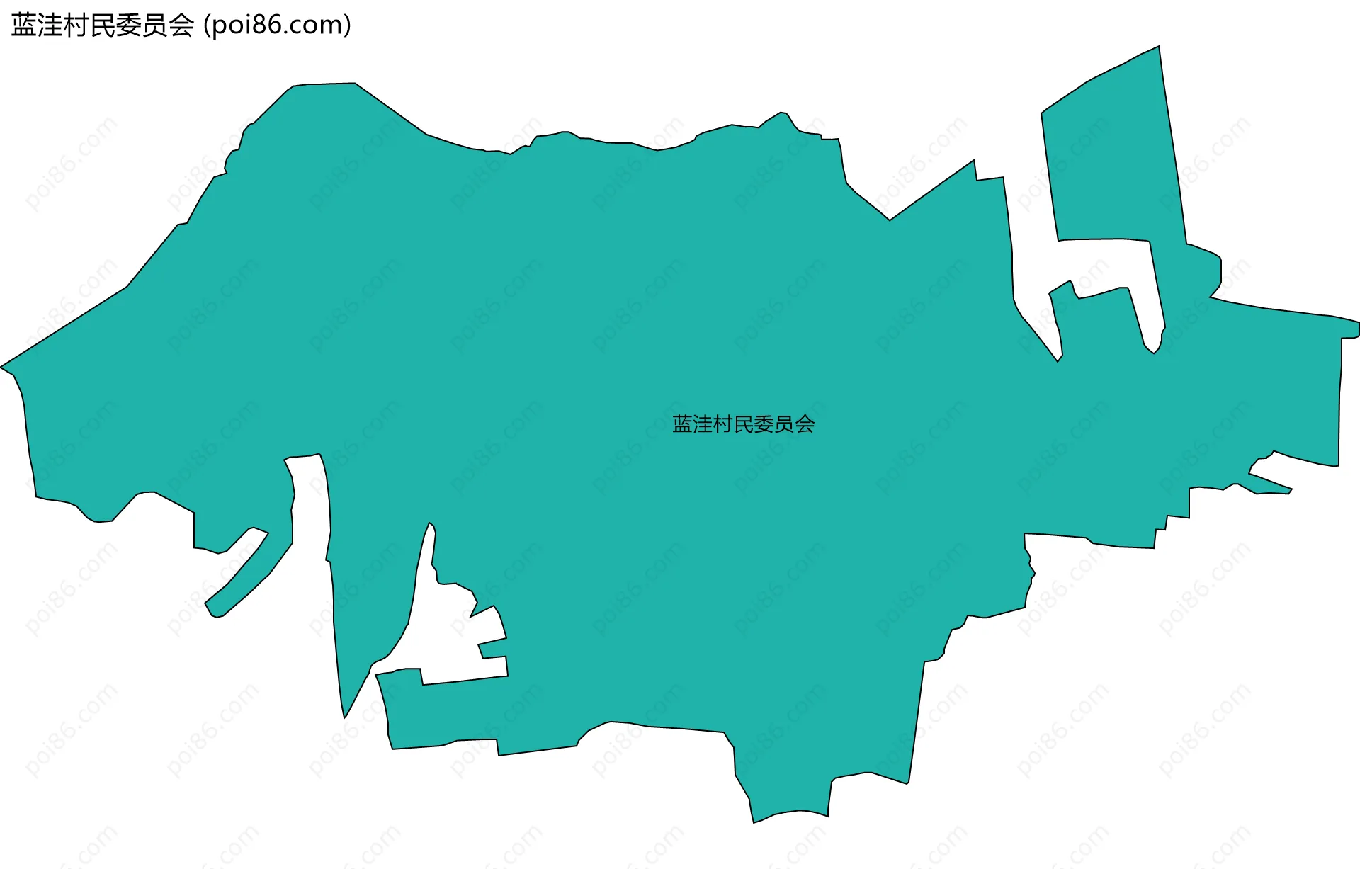 蓝洼村民委员会边界地图