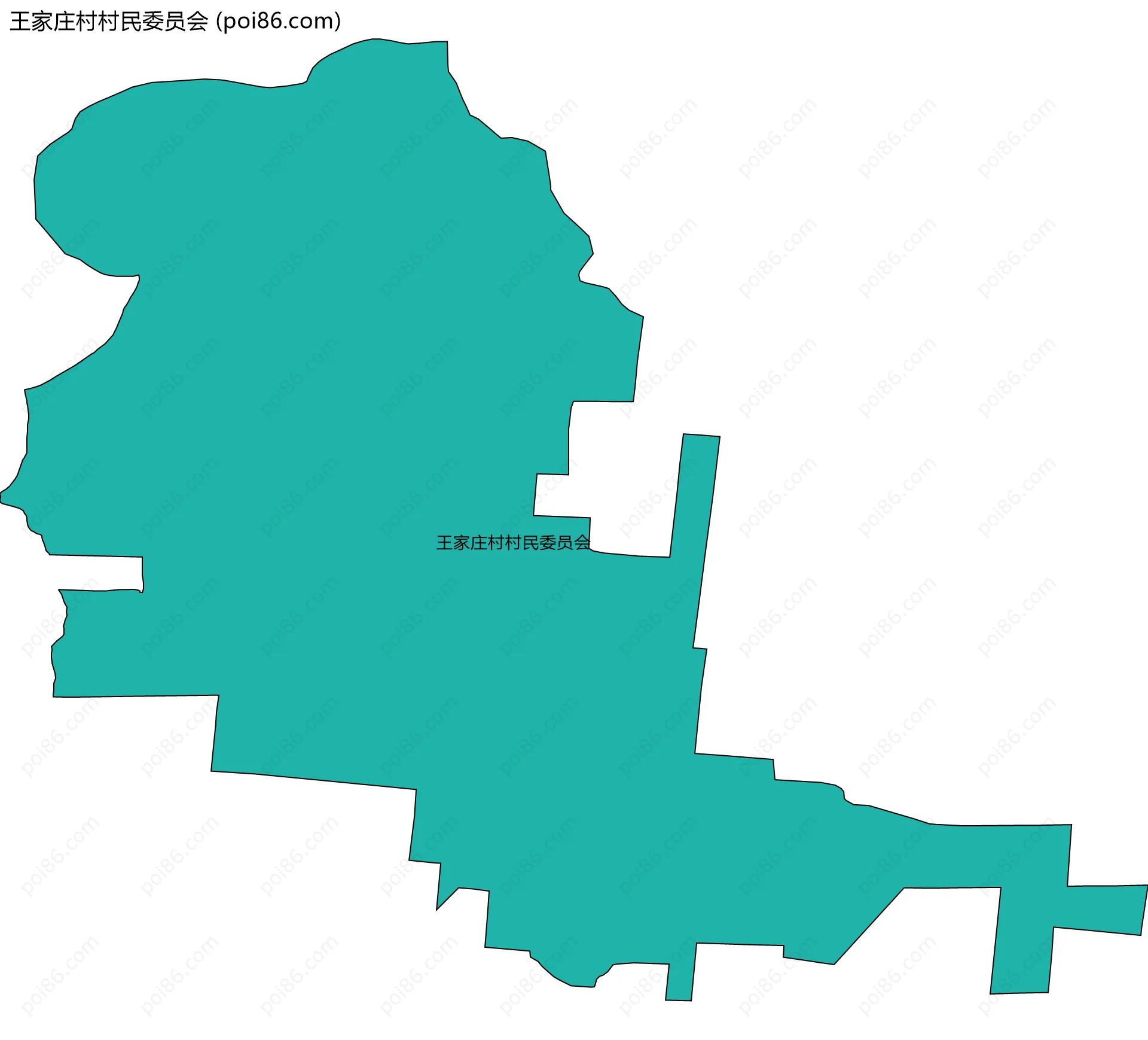 王家庄村村民委员会边界地图