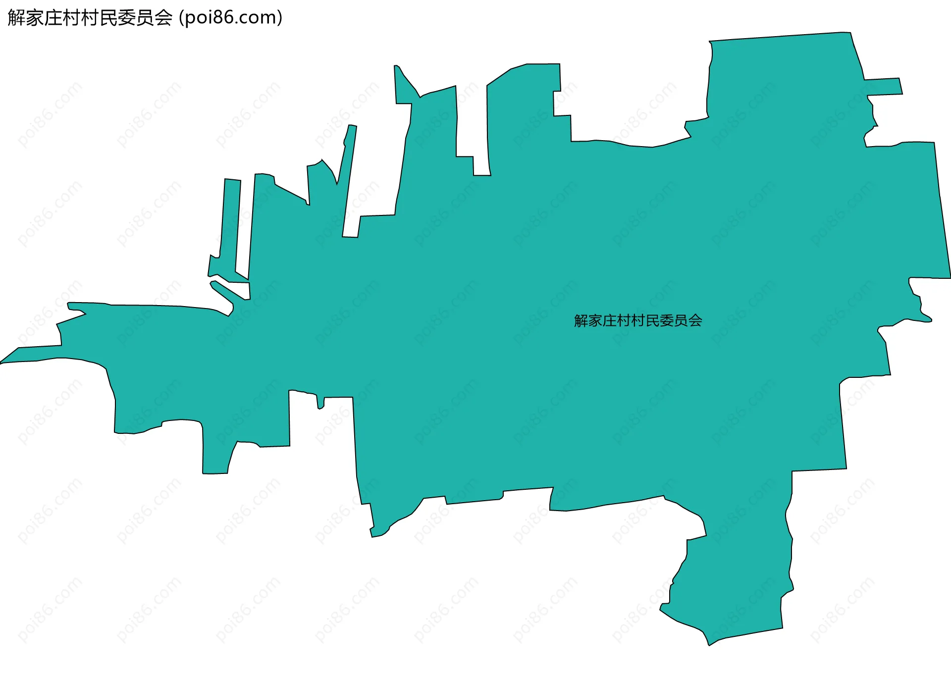 解家庄村村民委员会边界地图