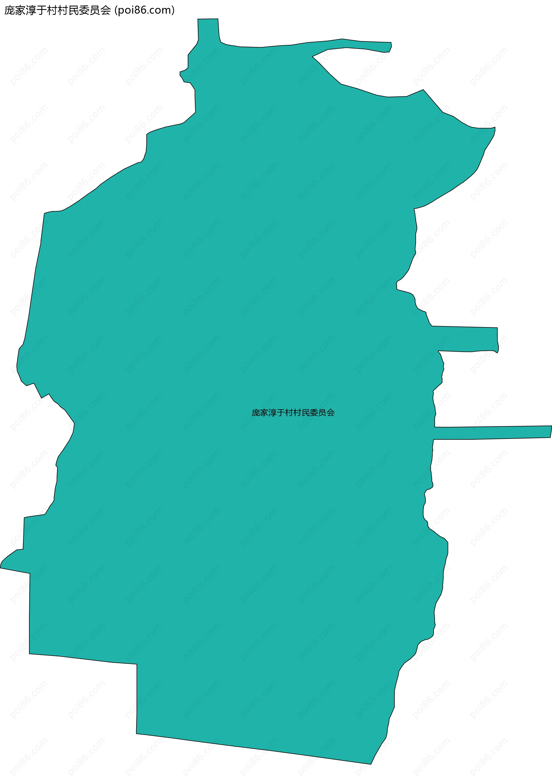 庞家淳于村村民委员会边界地图