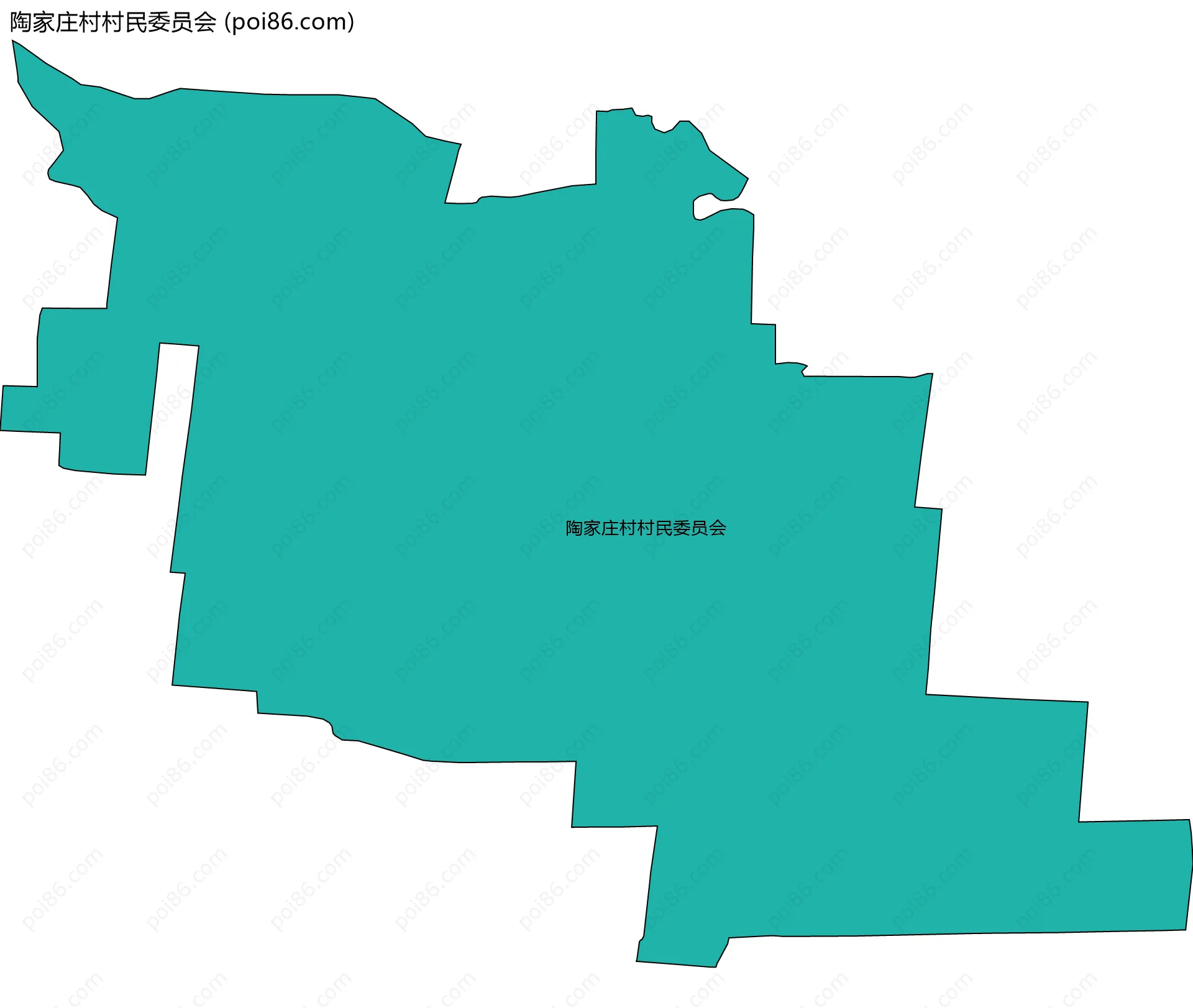 陶家庄村村民委员会边界地图