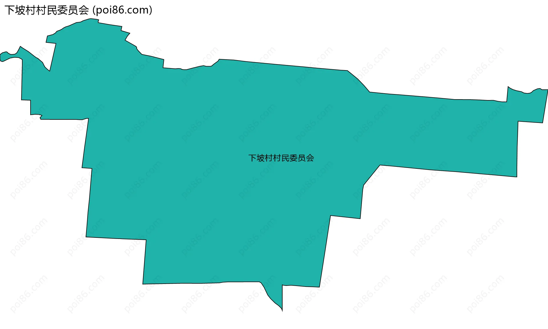 下坡村村民委员会边界地图