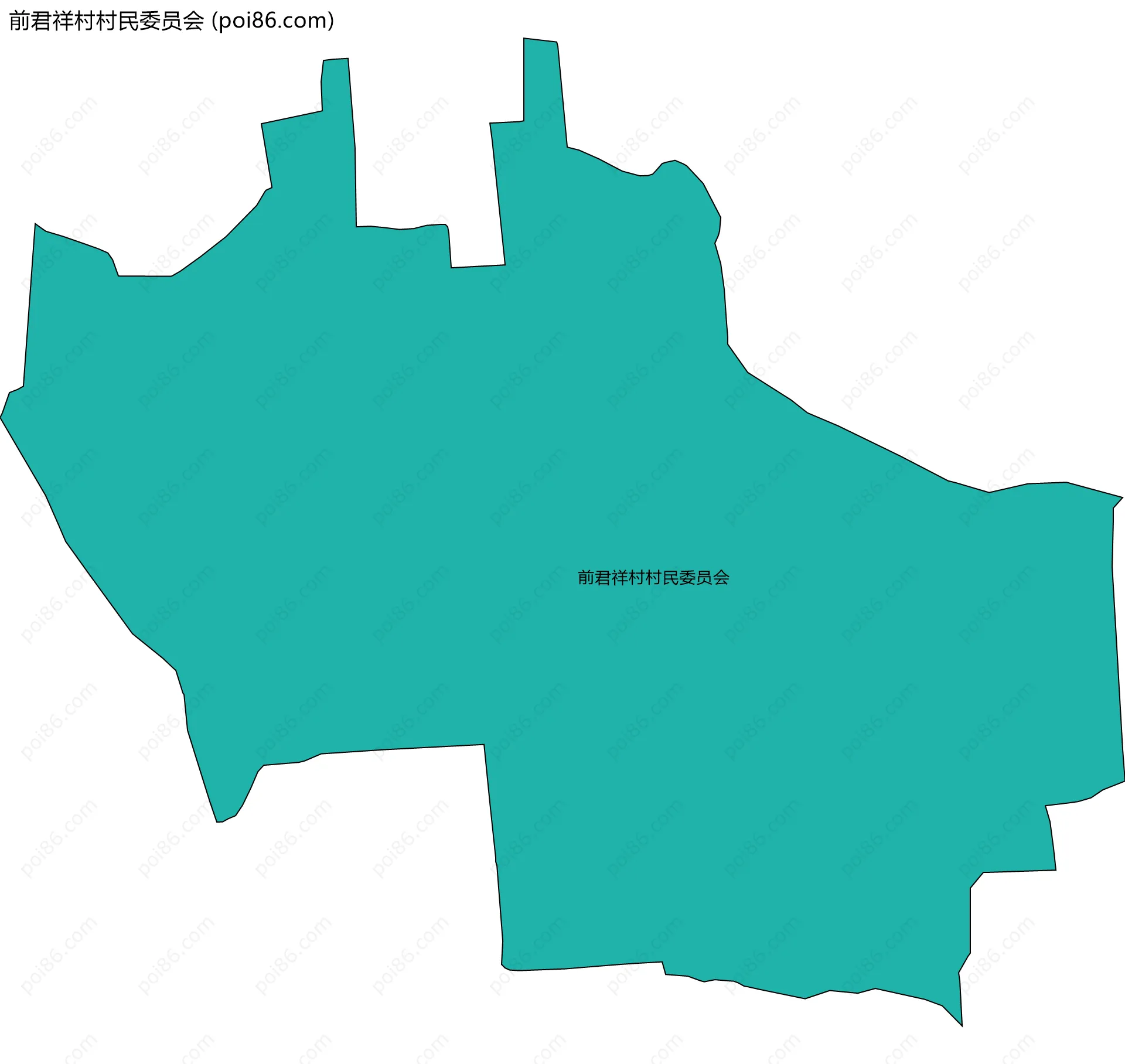 前君祥村村民委员会边界地图