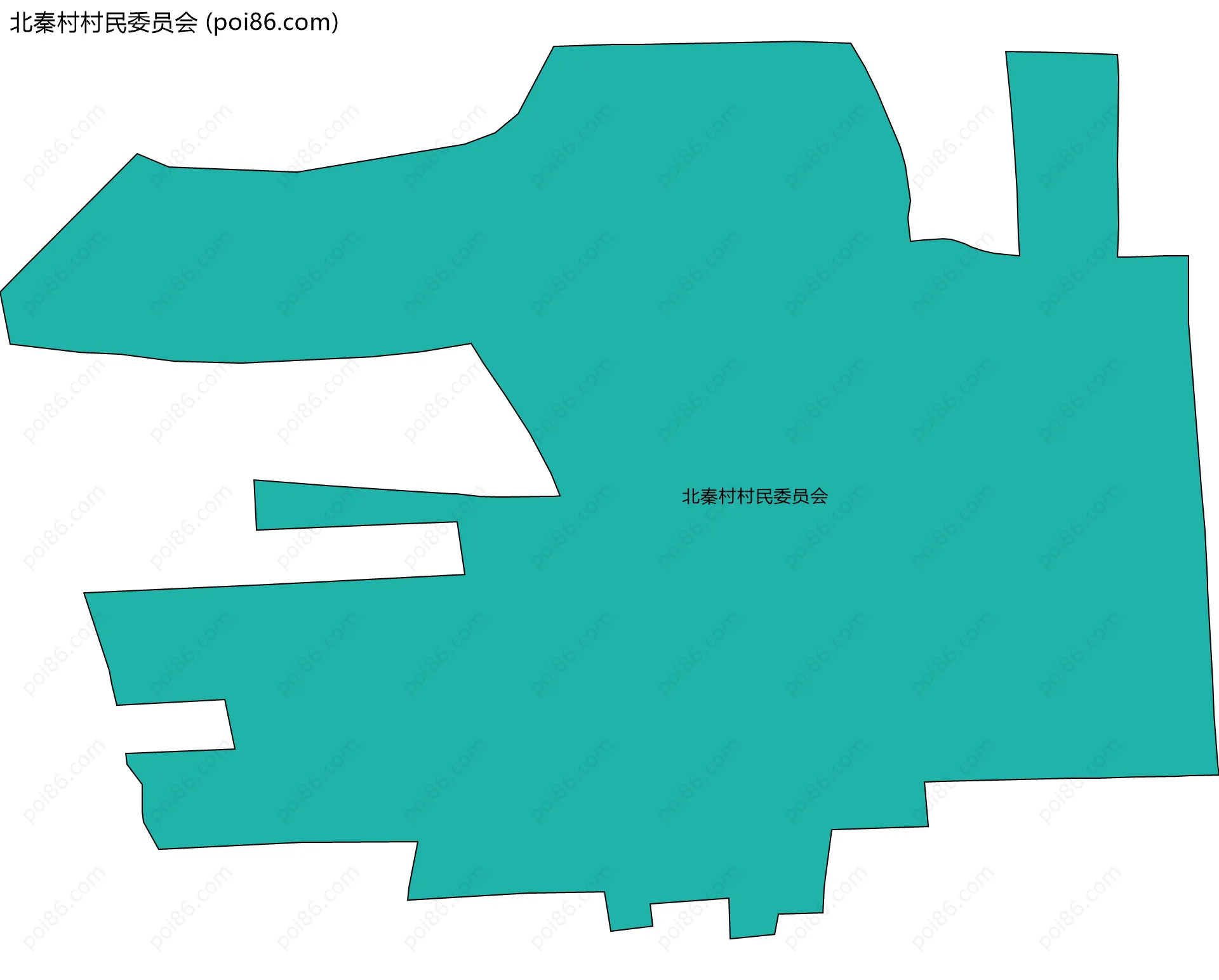 北秦村村民委员会边界地图