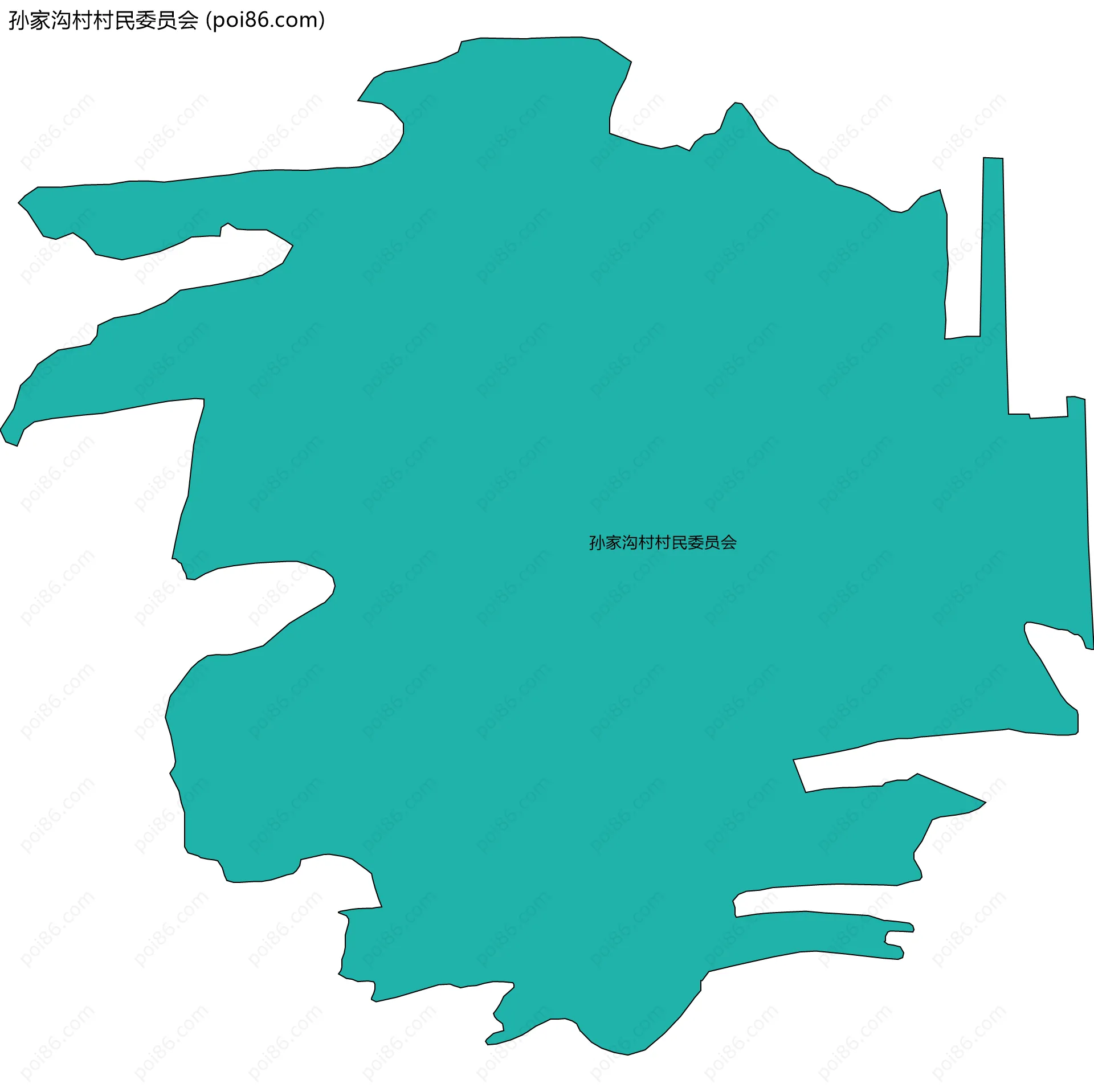 孙家沟村村民委员会边界地图