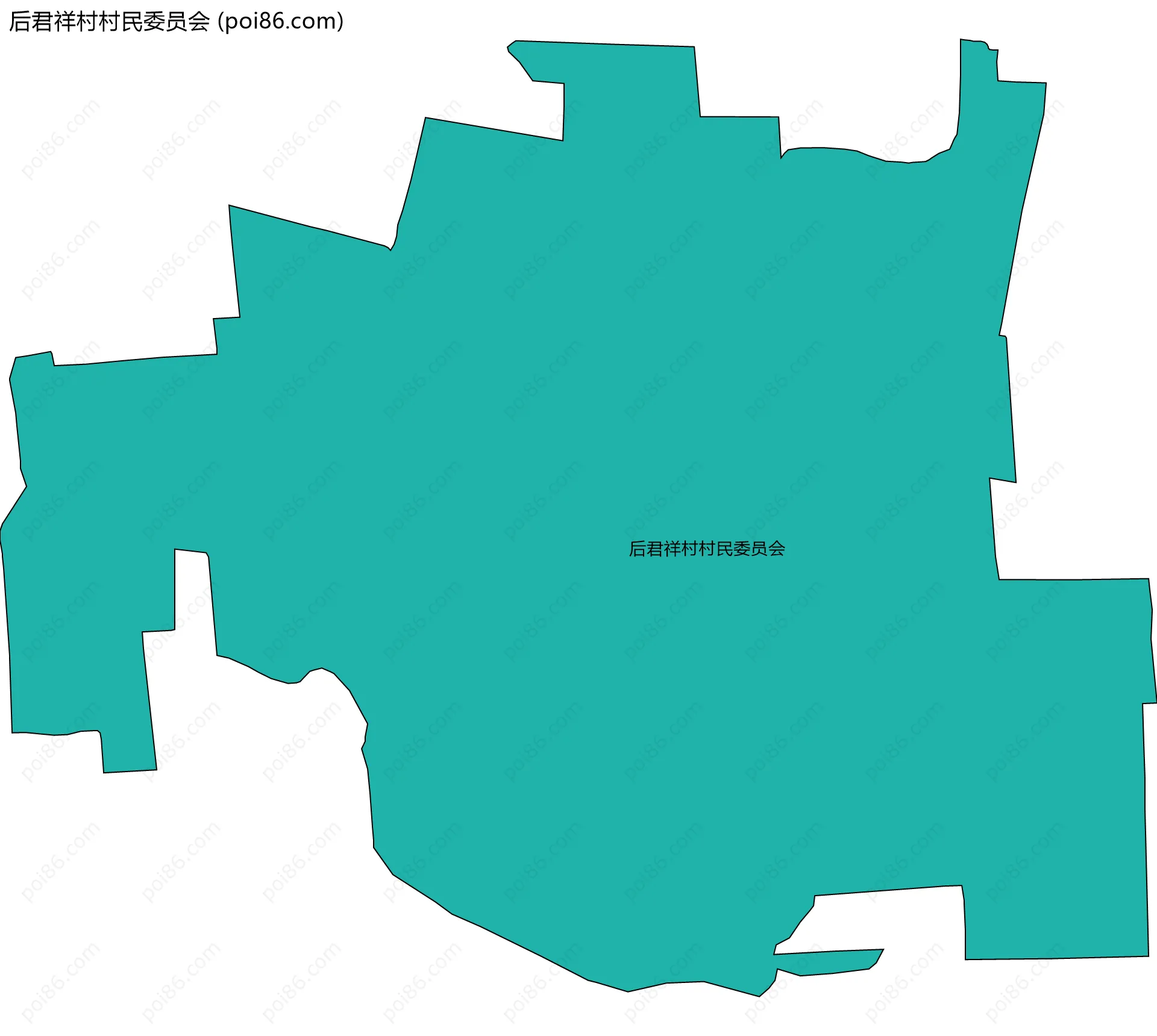 后君祥村村民委员会边界地图