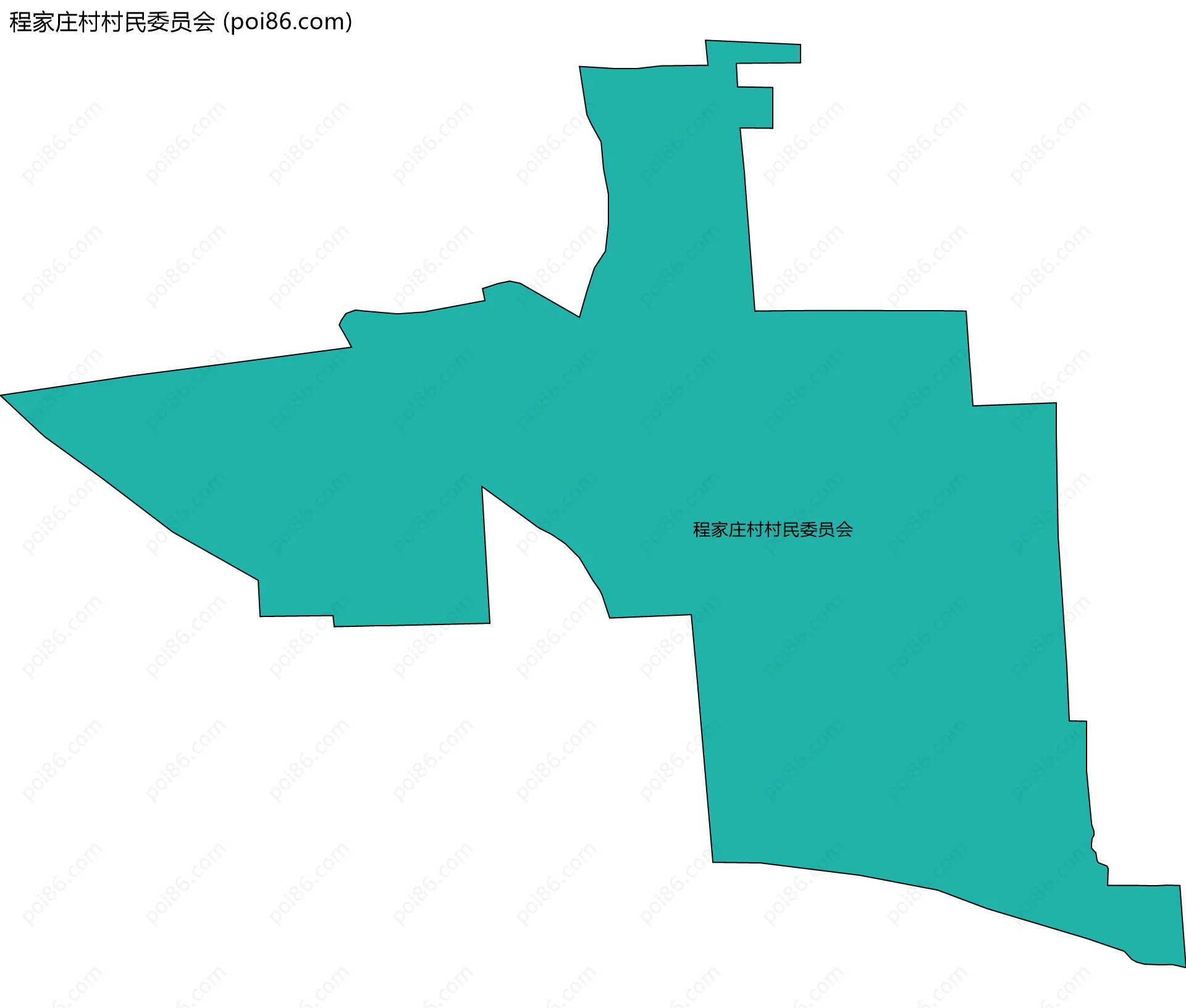 程家庄村村民委员会边界地图