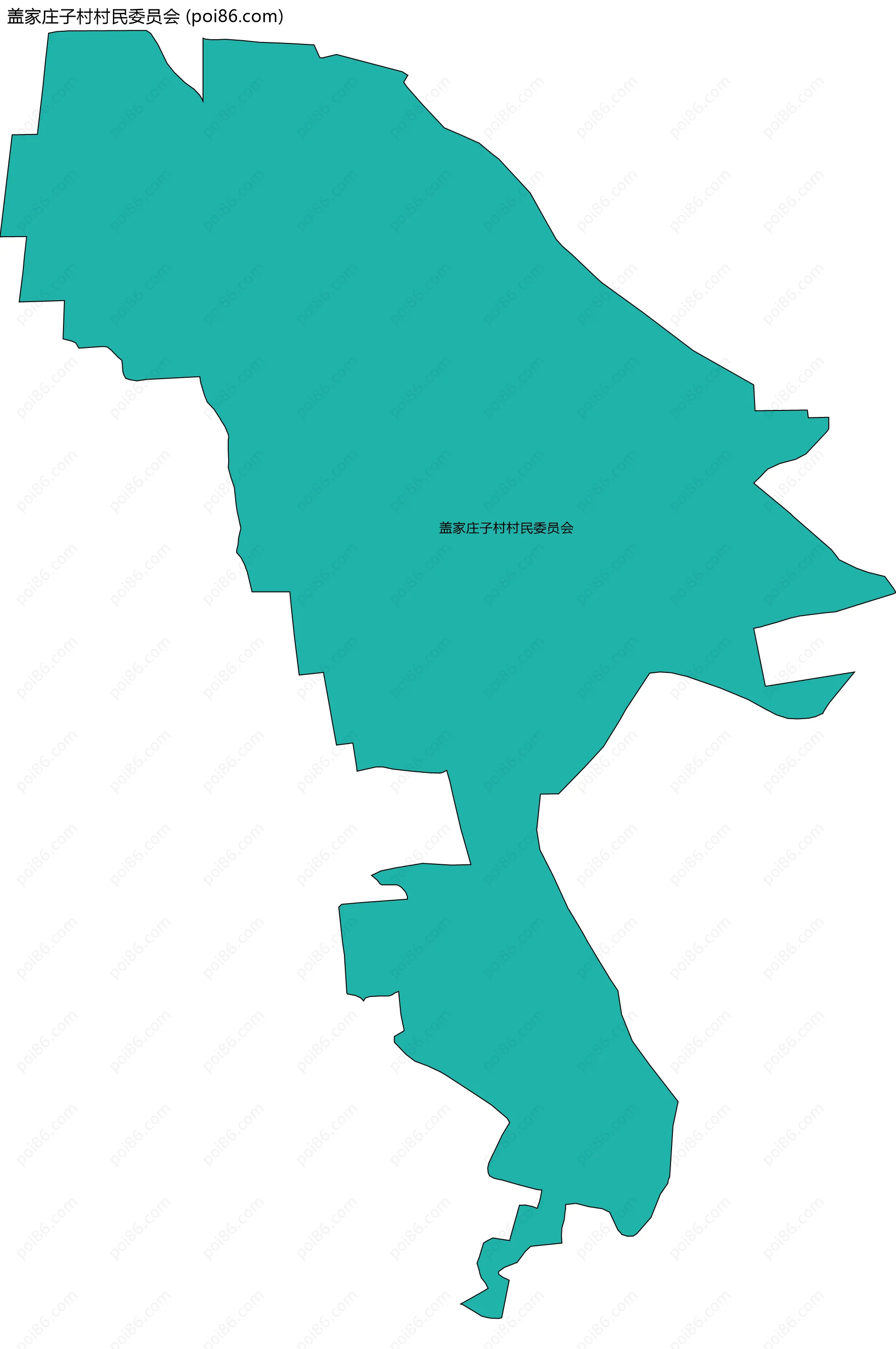 盖家庄子村村民委员会边界地图