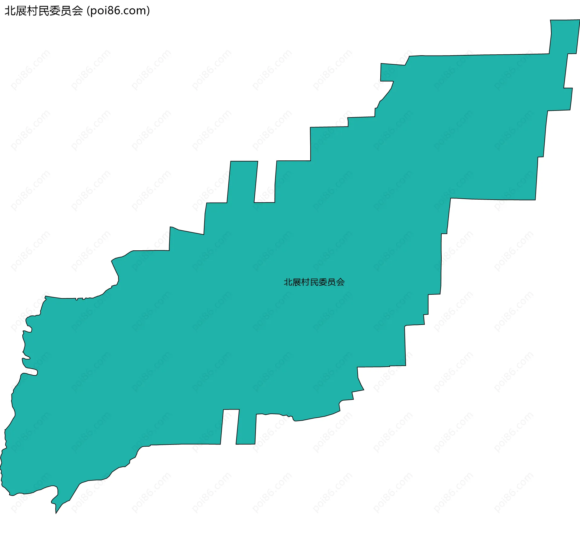 北展村民委员会边界地图