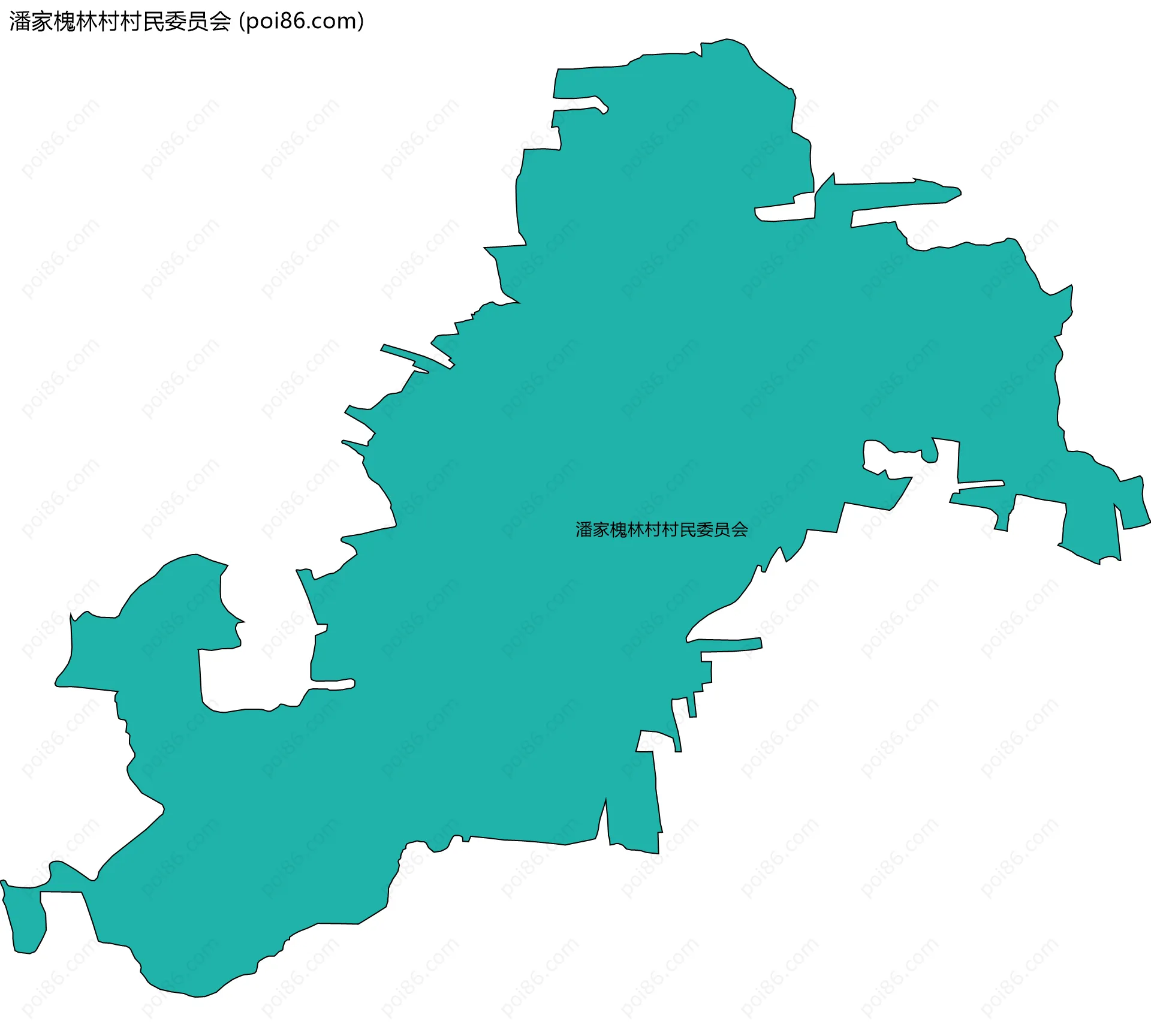 潘家槐林村村民委员会边界地图