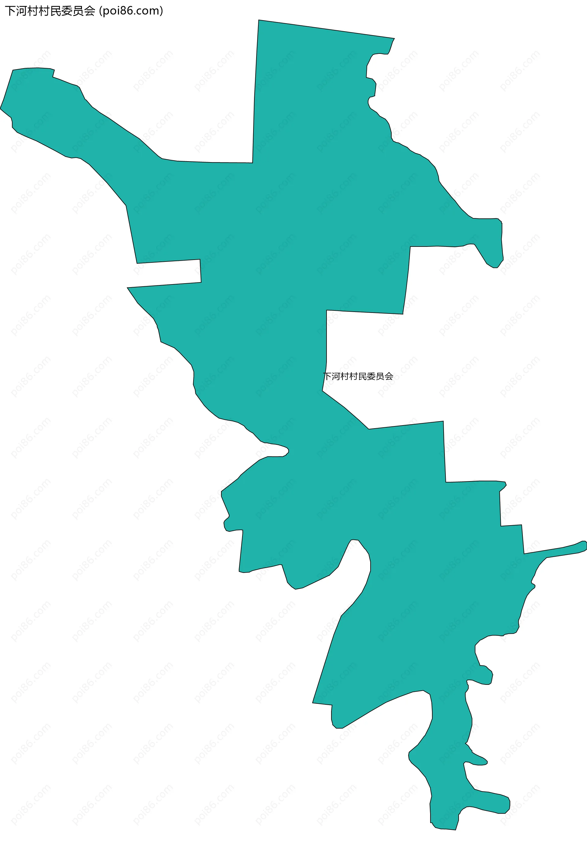 下河村村民委员会边界地图