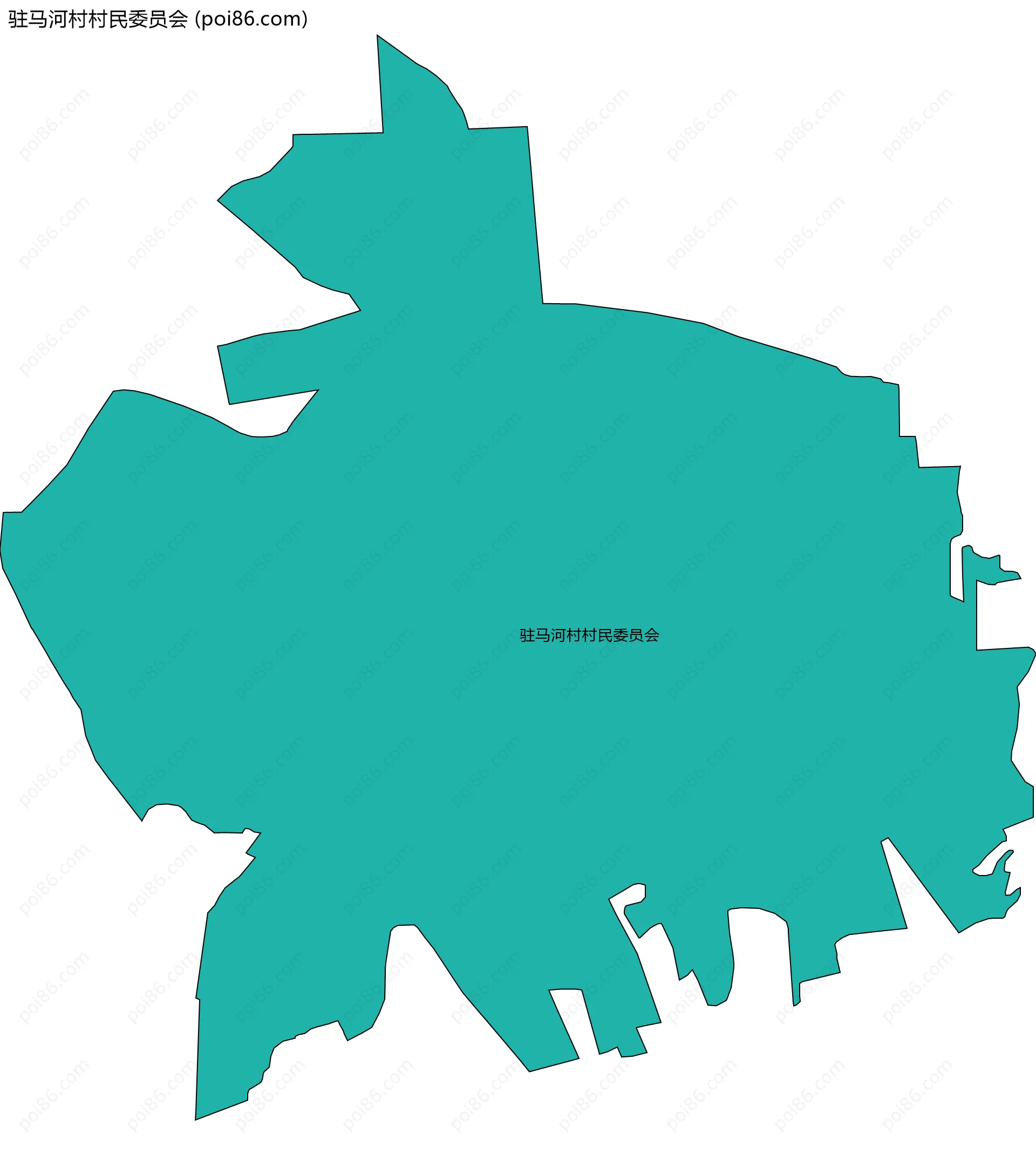 驻马河村村民委员会边界地图