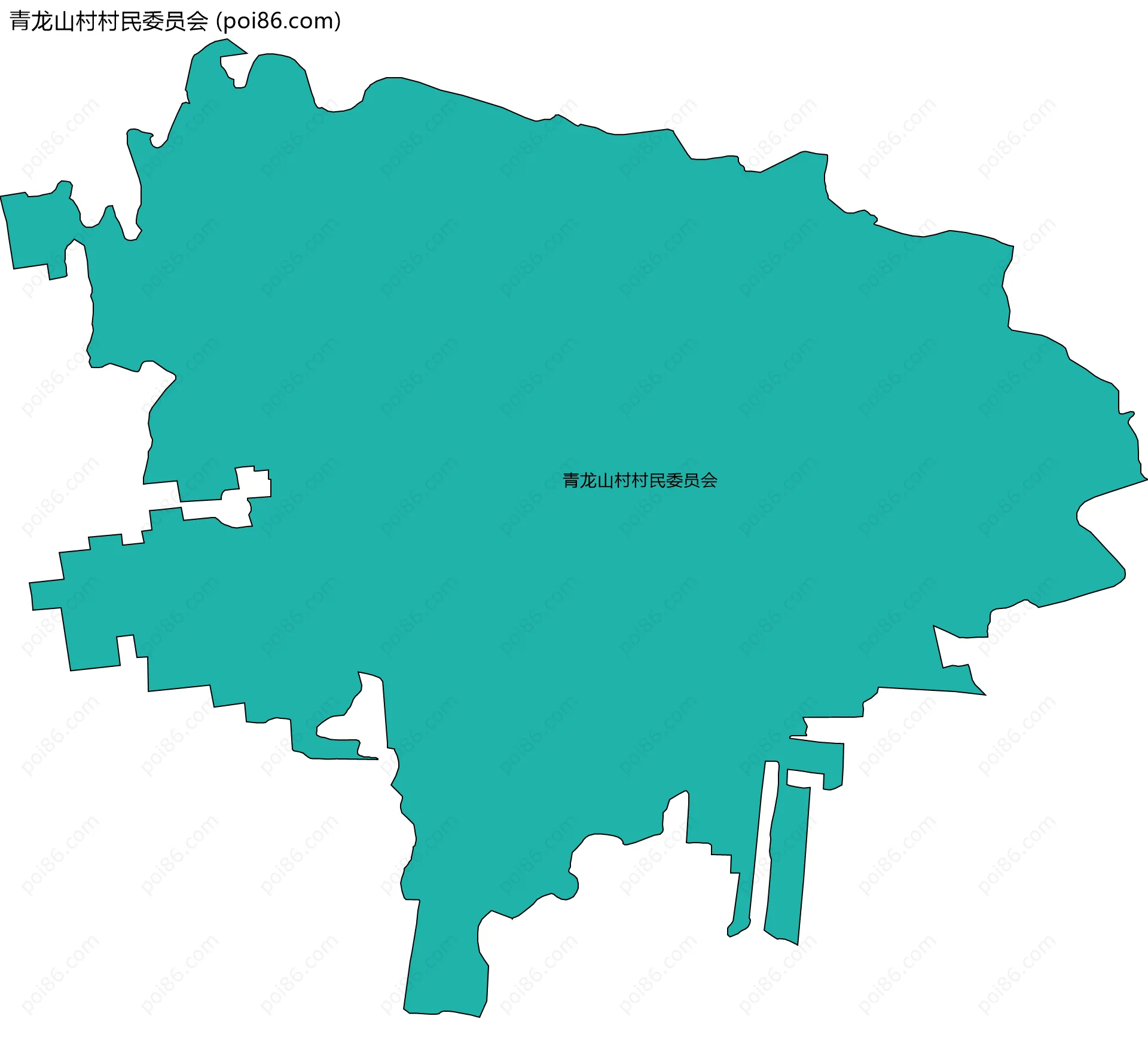 青龙山村村民委员会边界地图