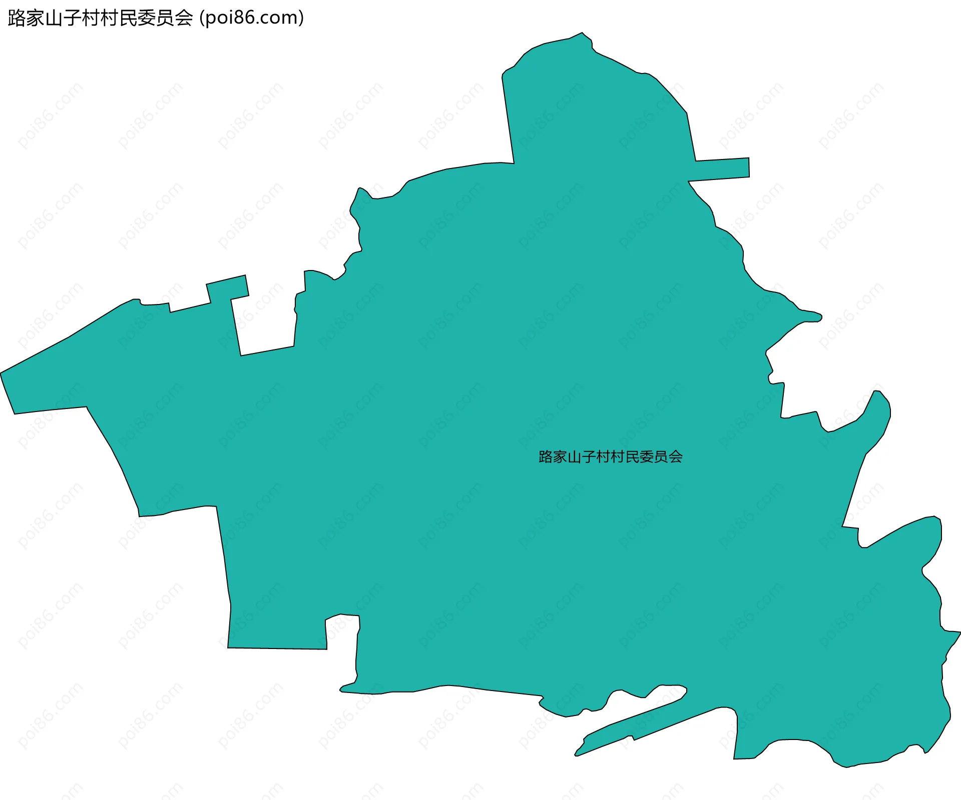 路家山子村村民委员会边界地图