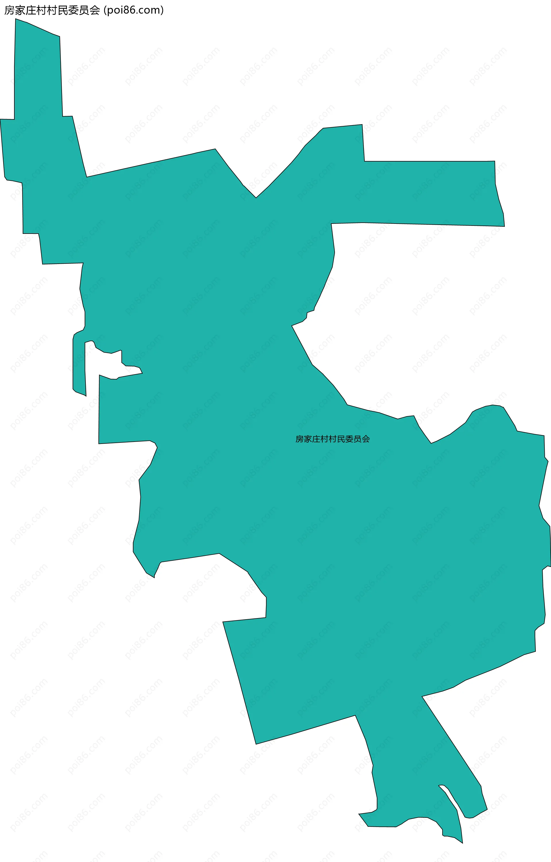 房家庄村村民委员会边界地图