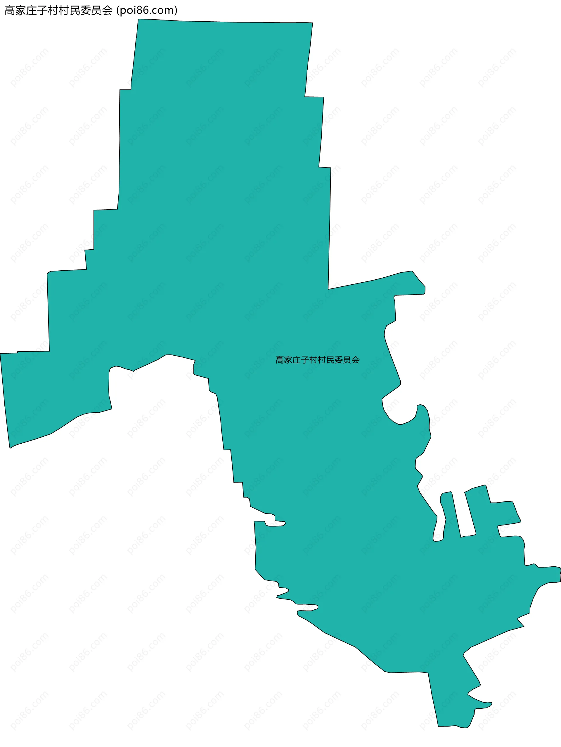 高家庄子村村民委员会边界地图