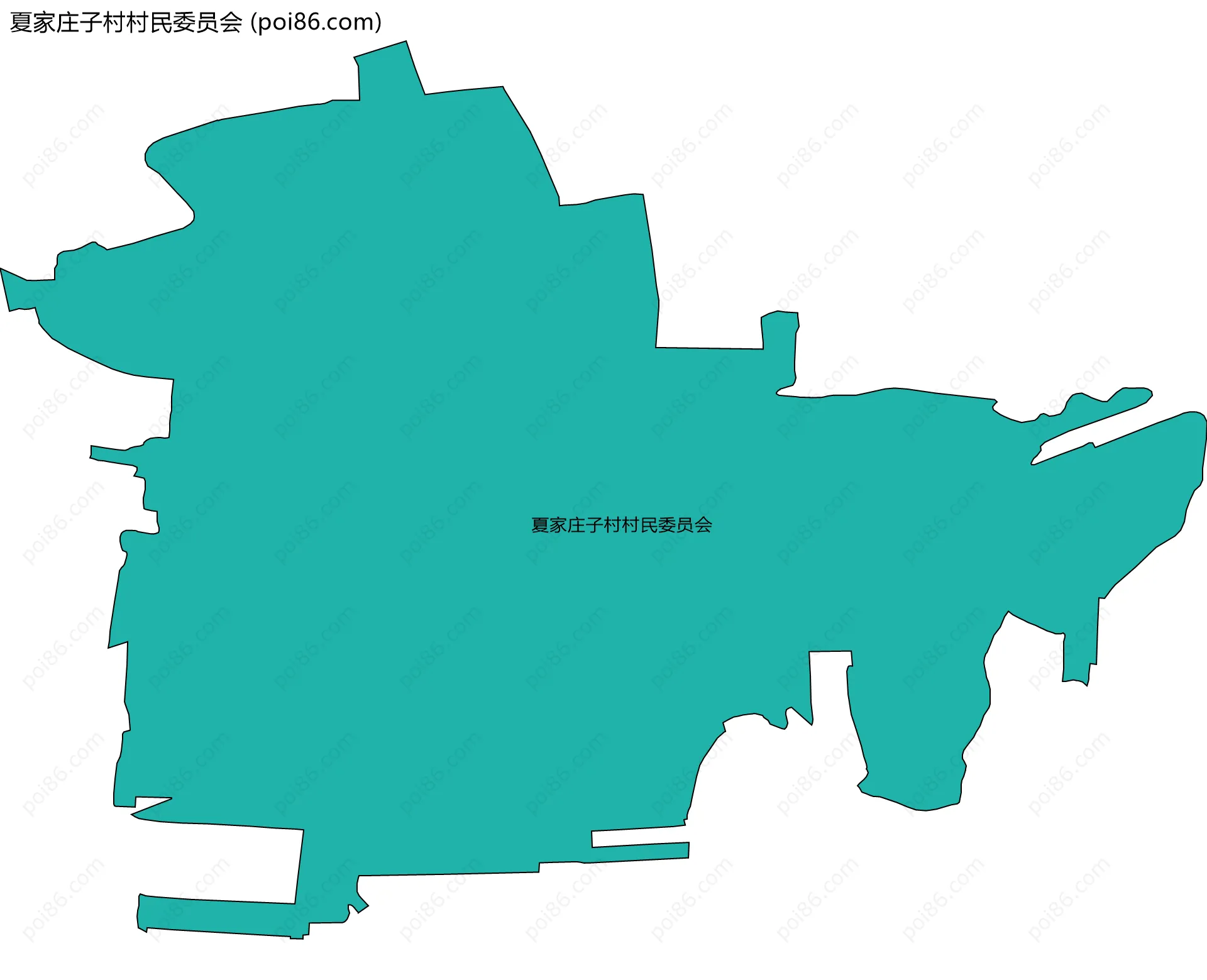 夏家庄子村村民委员会边界地图