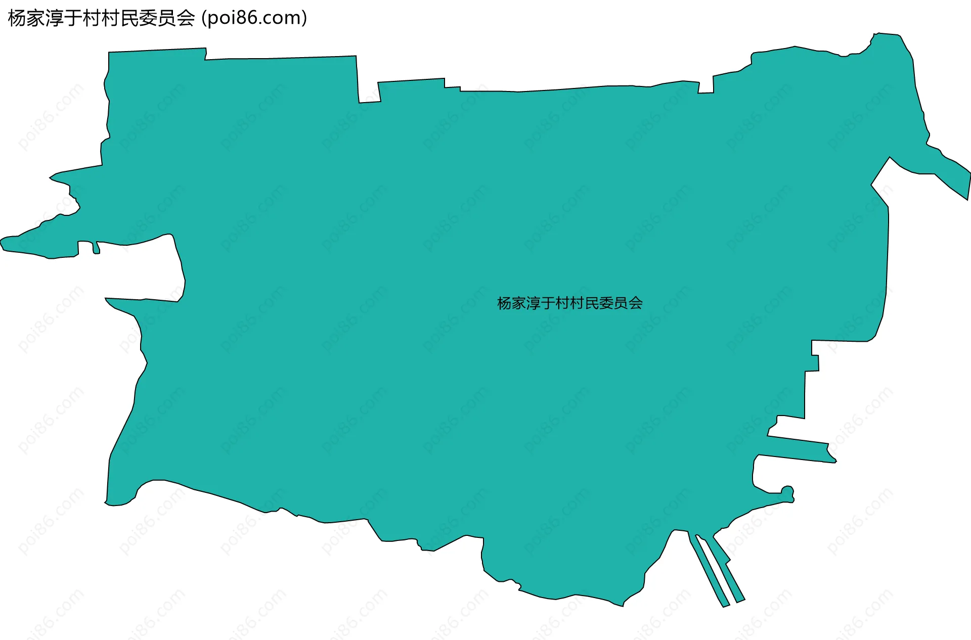 杨家淳于村村民委员会边界地图
