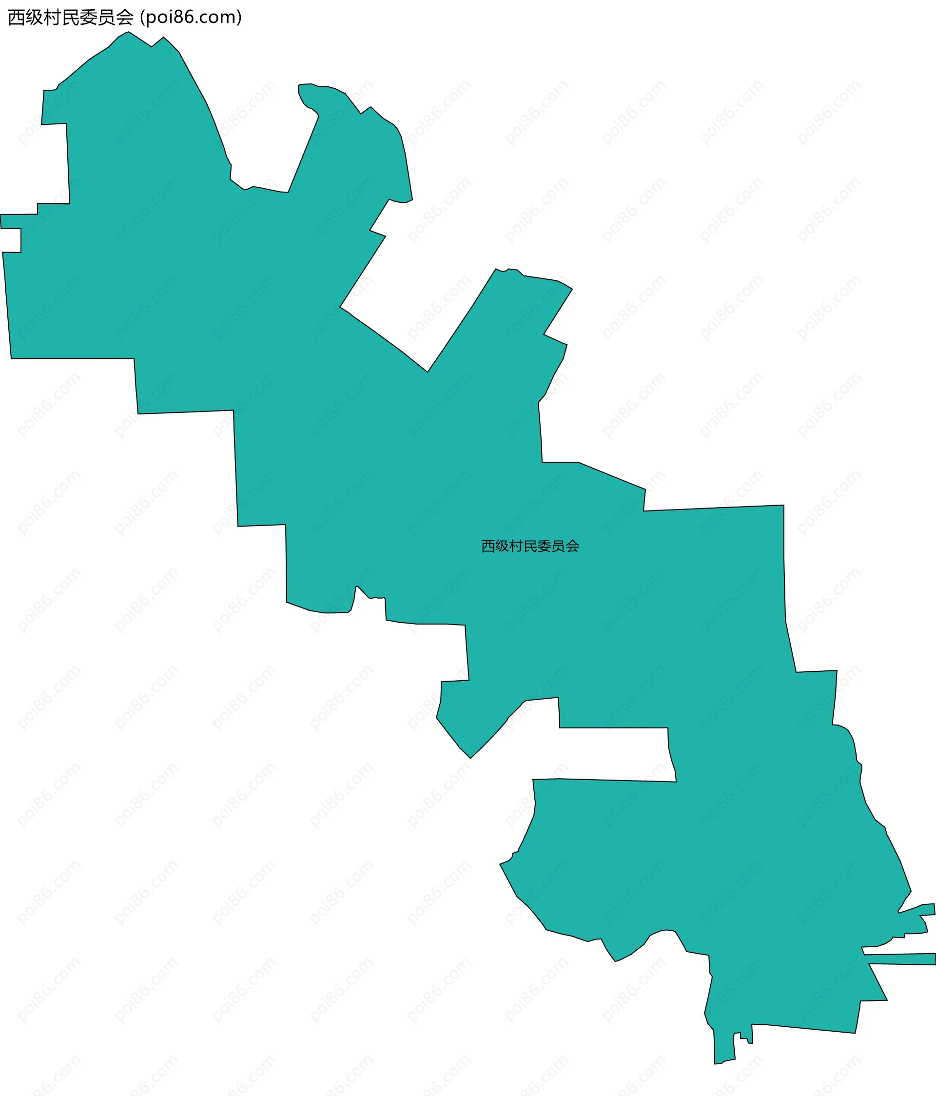 西级村民委员会边界地图