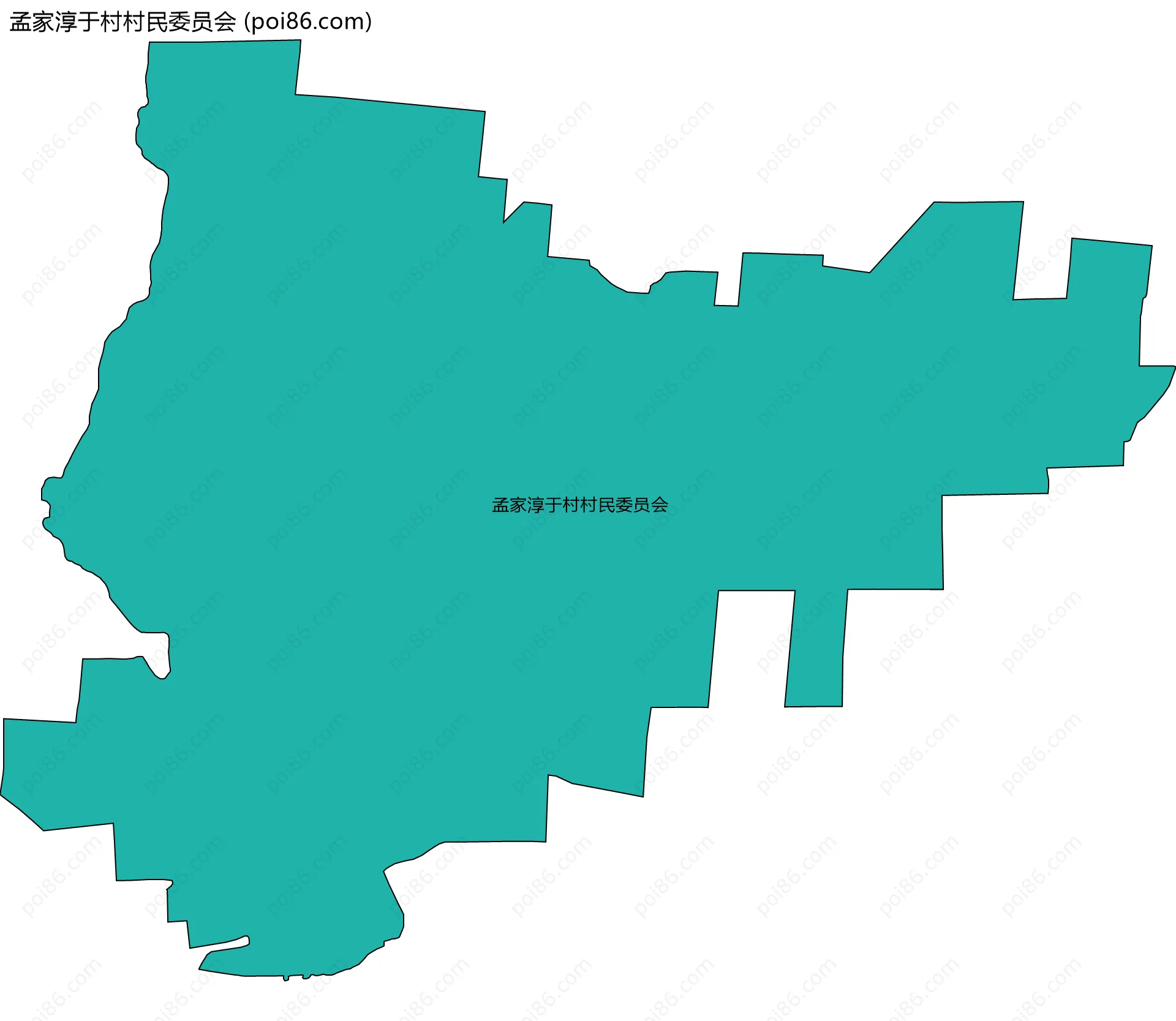 孟家淳于村村民委员会边界地图