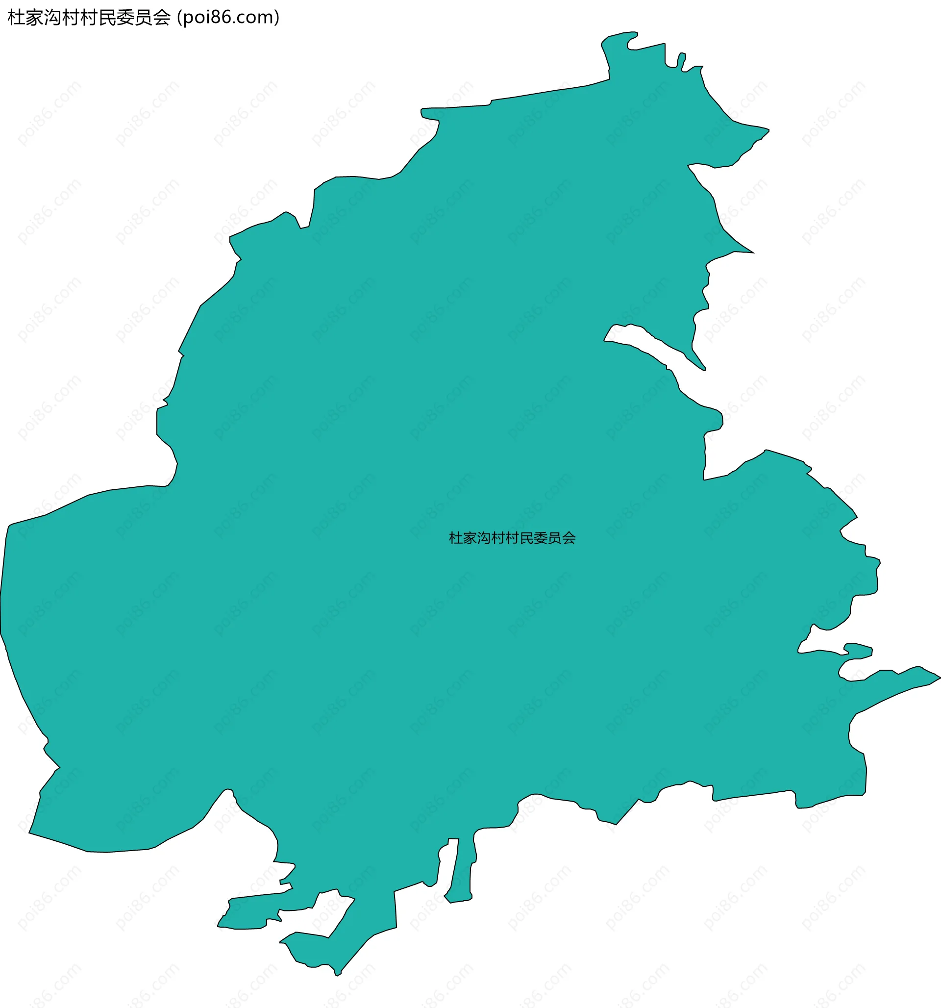 杜家沟村村民委员会边界地图