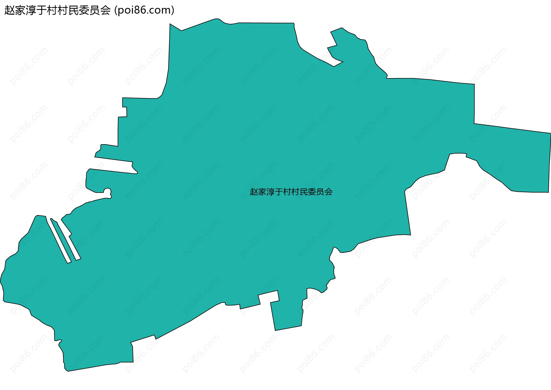 赵家淳于村村民委员会边界地图