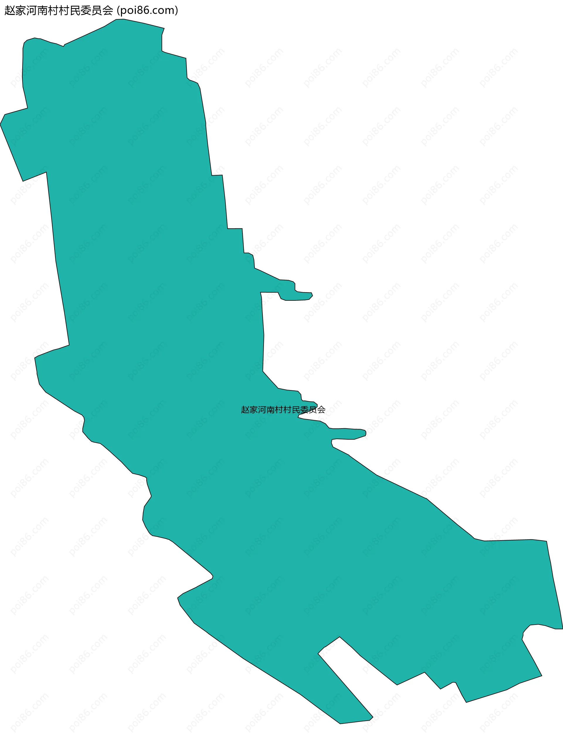 赵家河南村村民委员会边界地图