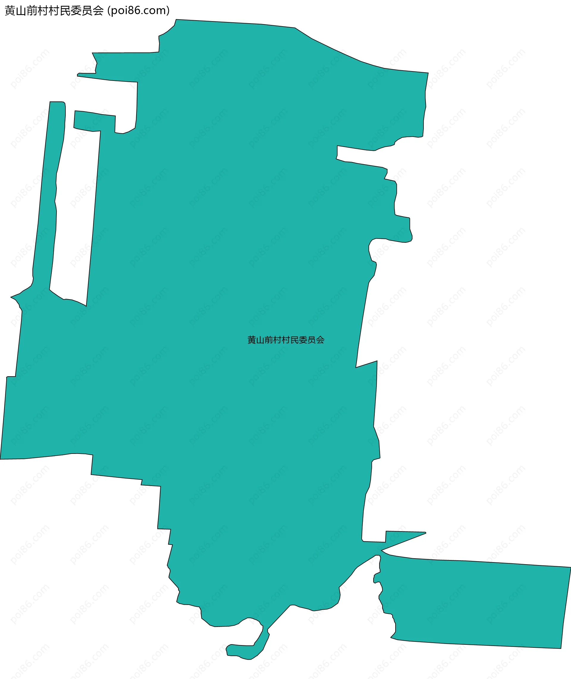黄山前村村民委员会边界地图