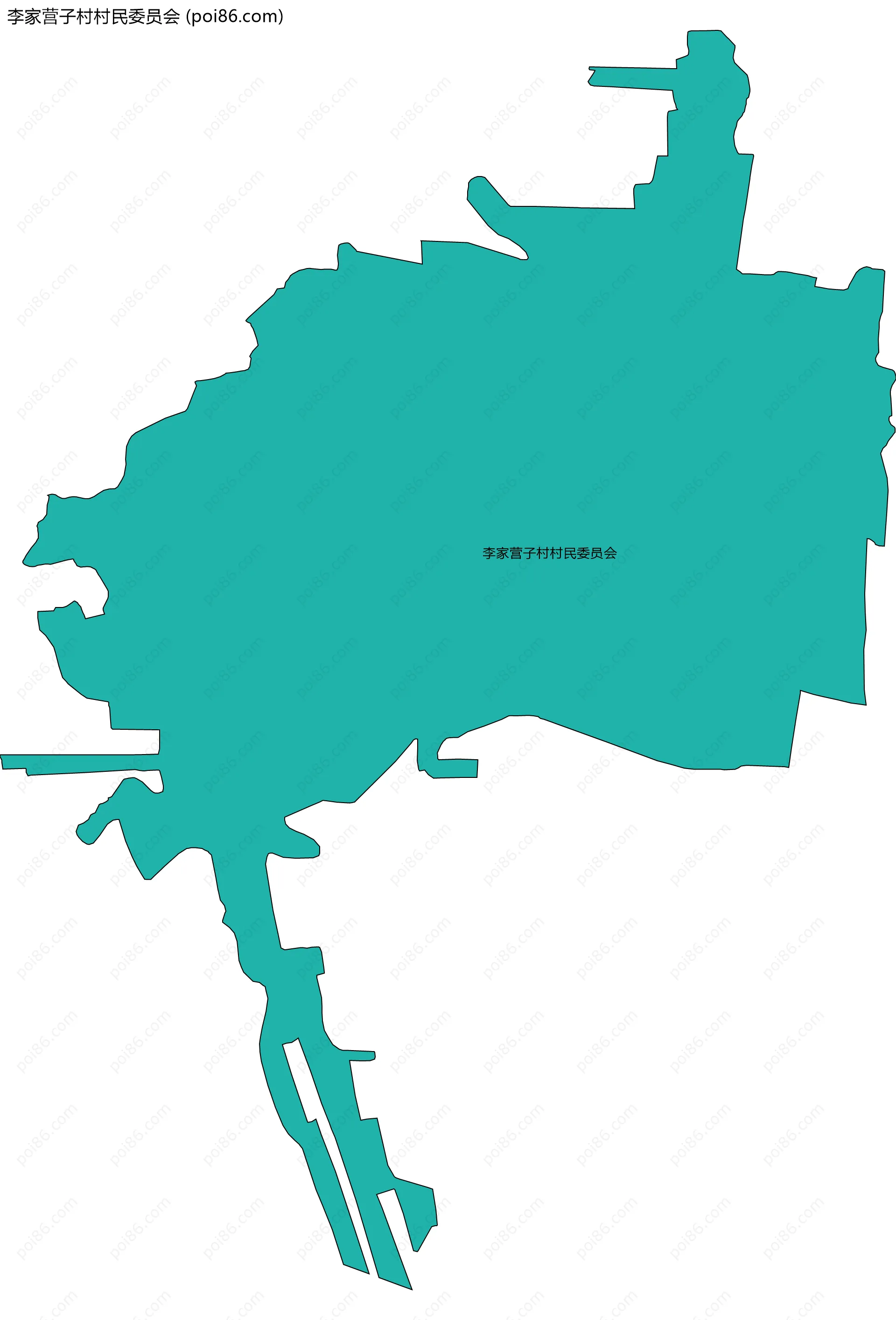 李家营子村村民委员会边界地图