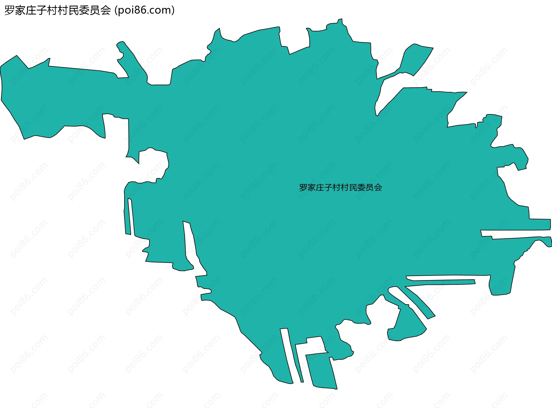 罗家庄子村村民委员会边界地图